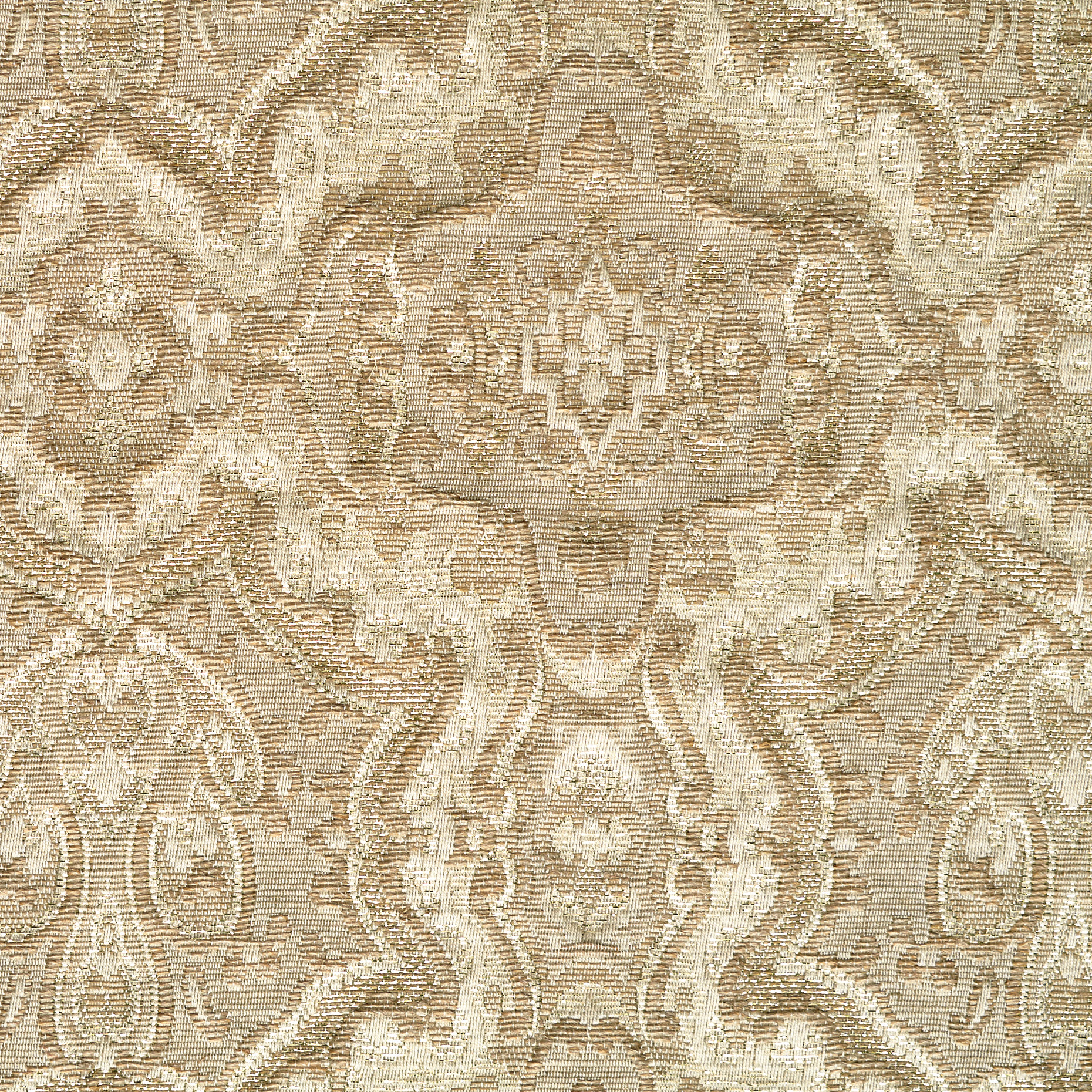 JACQUARD, LINEN, LUREX, ANTIQUE WHITE&RICH GOLD (P000003500) - Texture