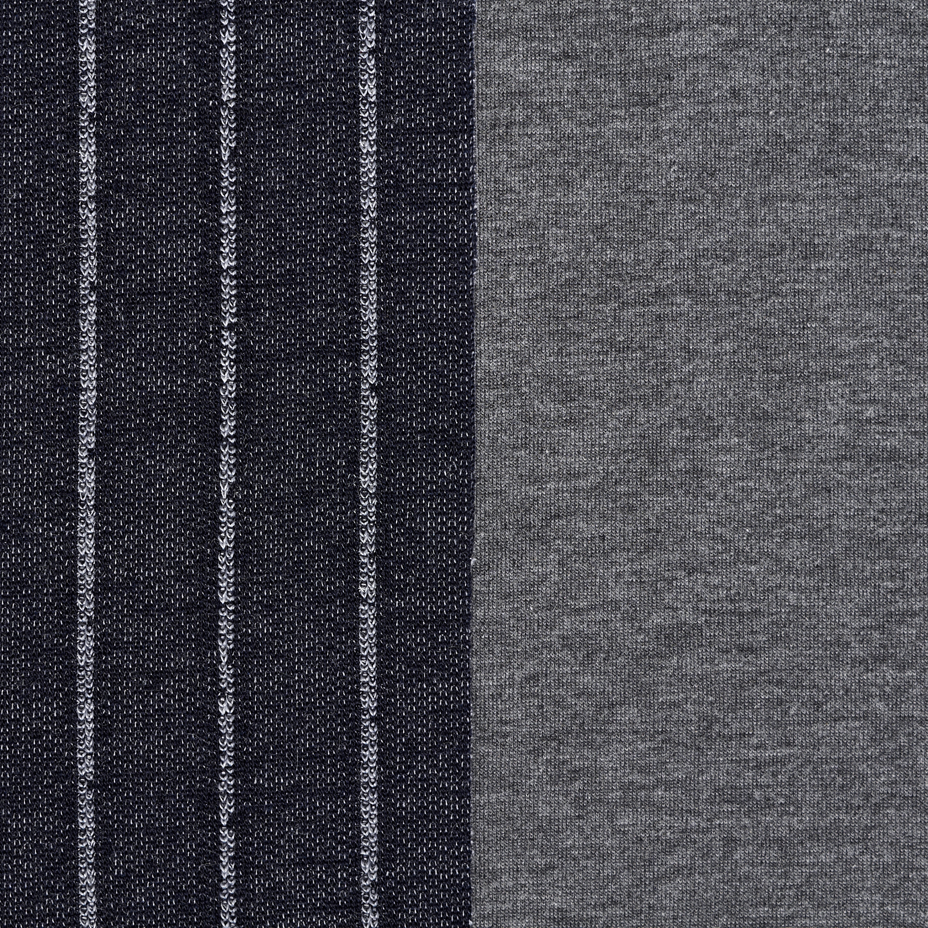 Jersey, Lana Mix, Rayas, Anthracite&Ghost Gray (F000048130) - Tejido