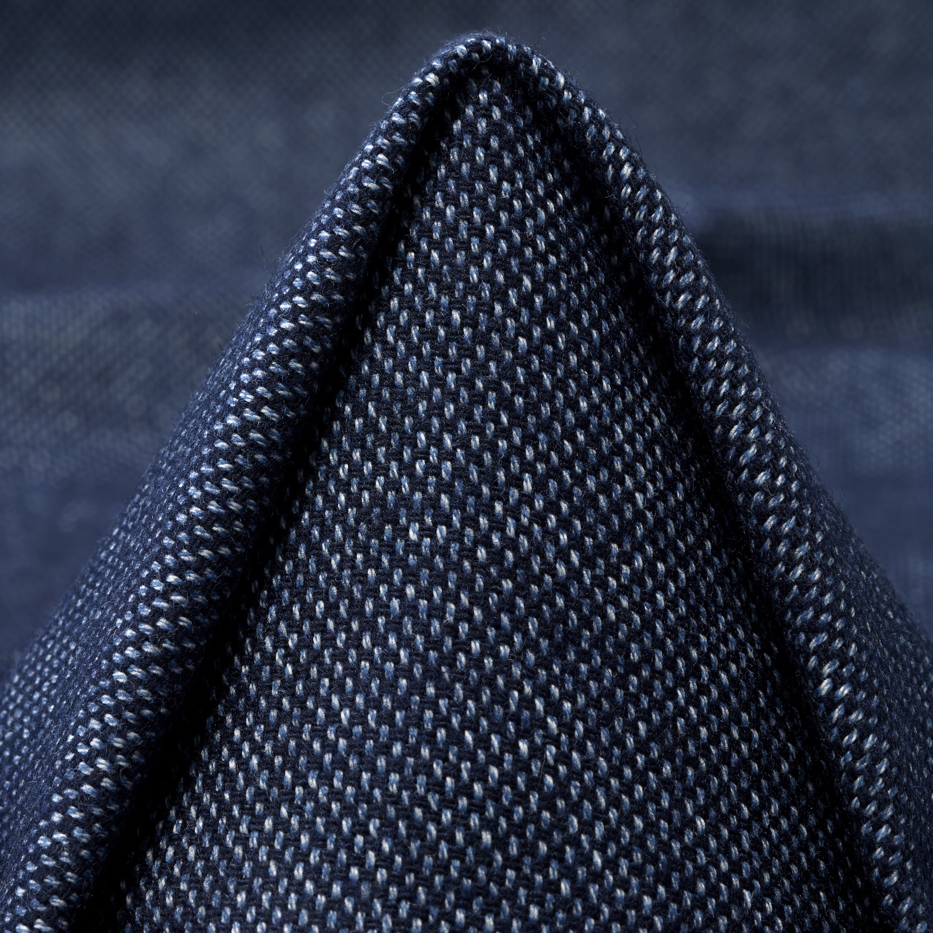 Schurwolle, Baumwolle Mix, Micro Design, Blue Indigo (F000045089)