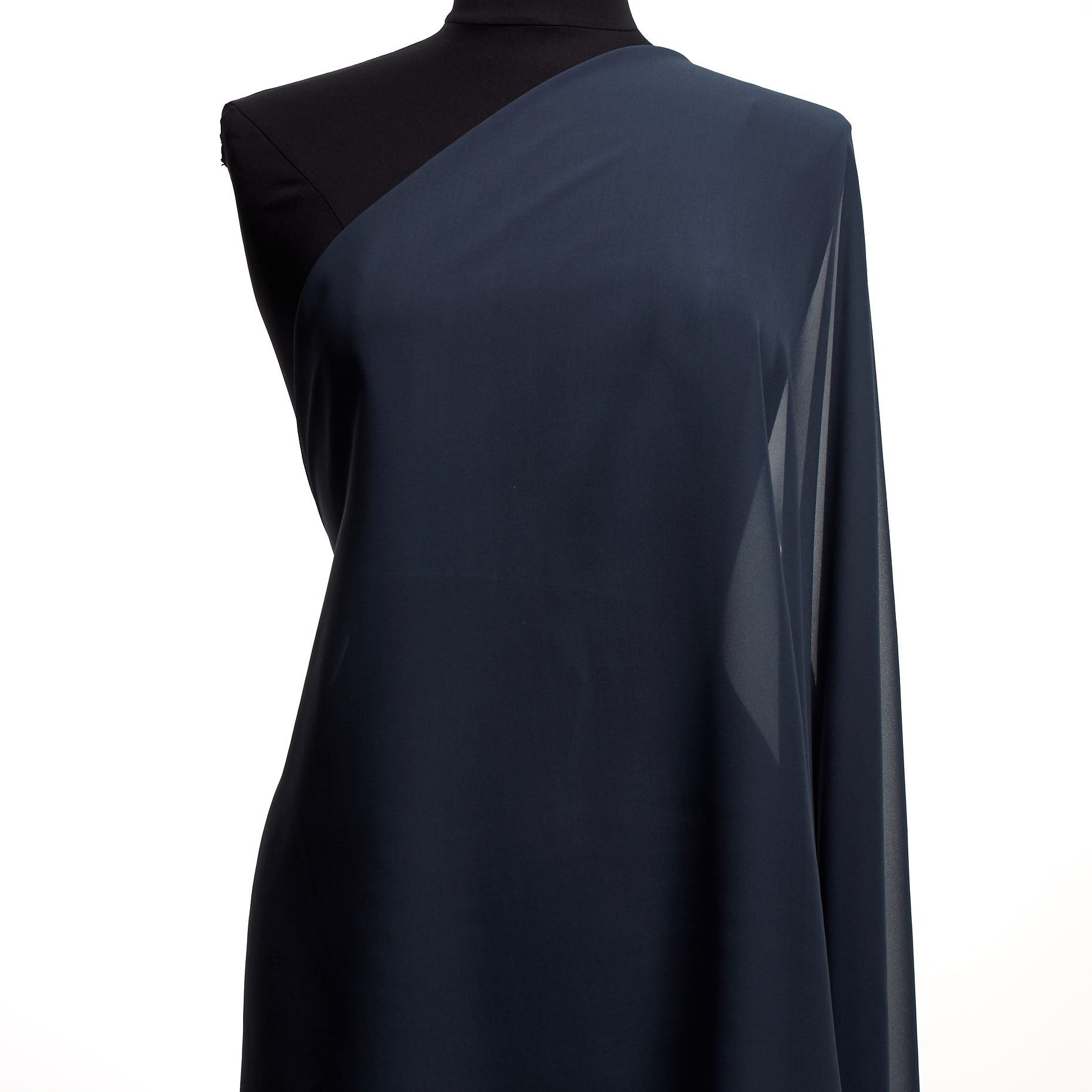 CRÊPE, CHIFFON, SILK, VINTAGE INDIGO (F000043639) - Mannequin