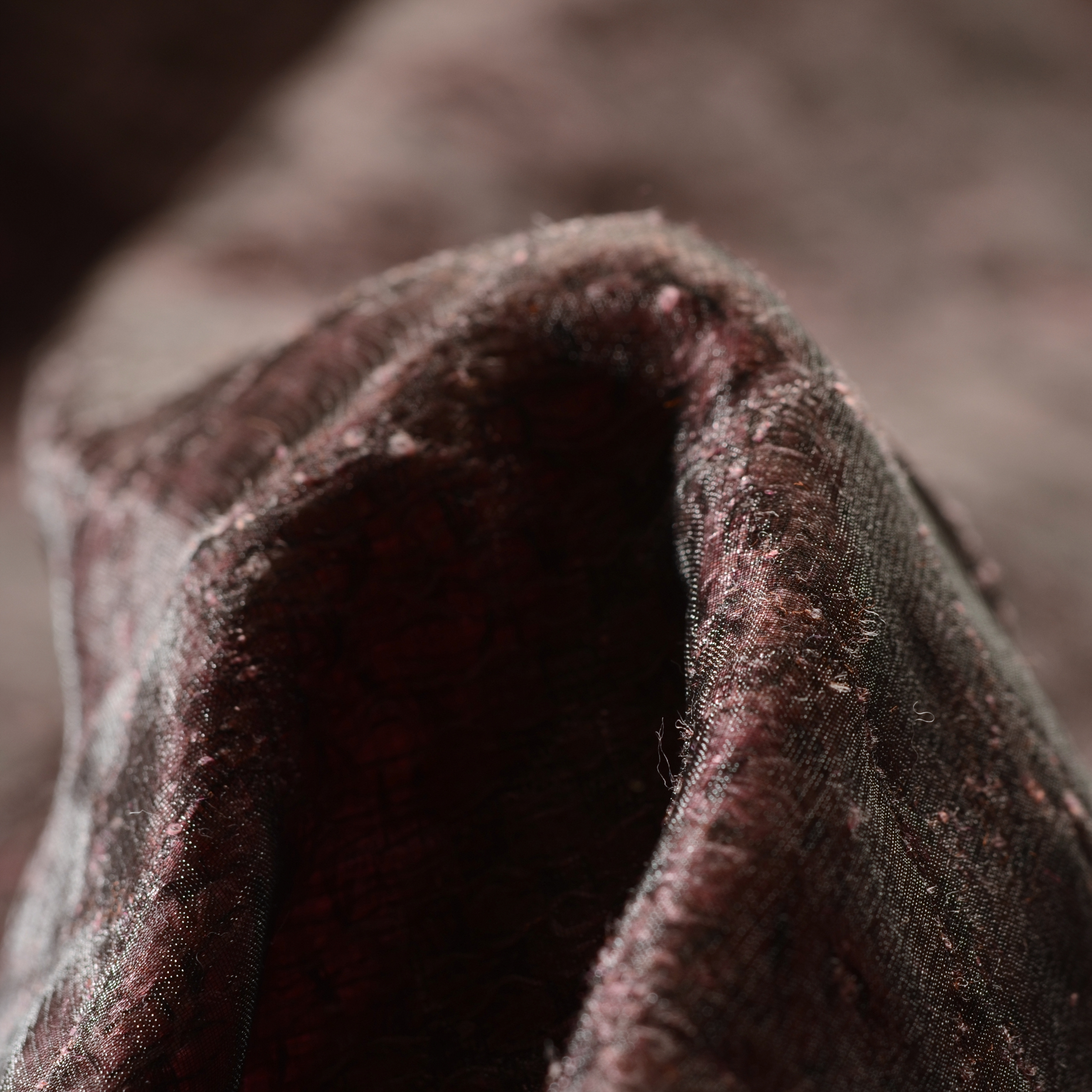 JACQUARD, SILK BLEND, WOOL BLEND, DUSTY ROSE&ANTHRACITE (F0001203)