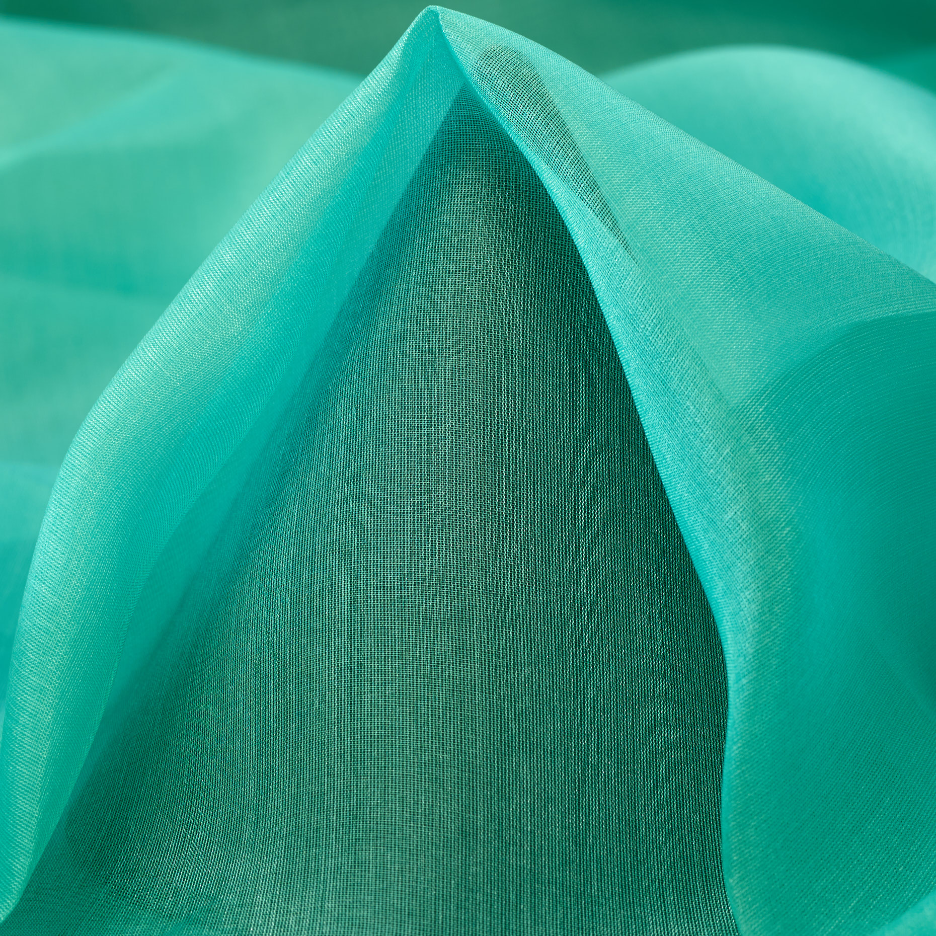 ORGANZA, SILK, TURQUOISE (C0002740)