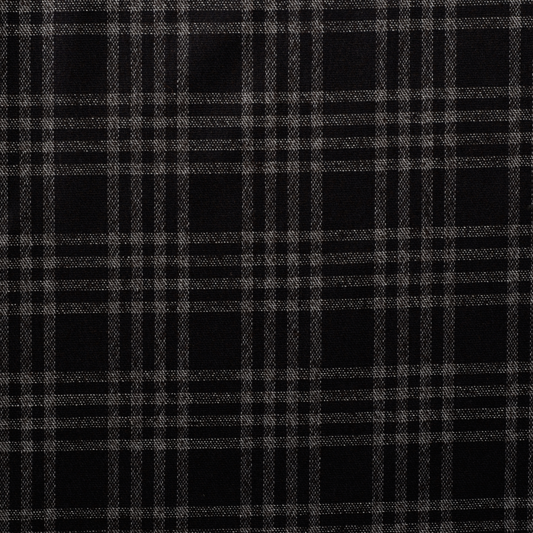 Algodón Lana, Cuadro, Jaspeado, Black Coffee (F000017581) - Tejido