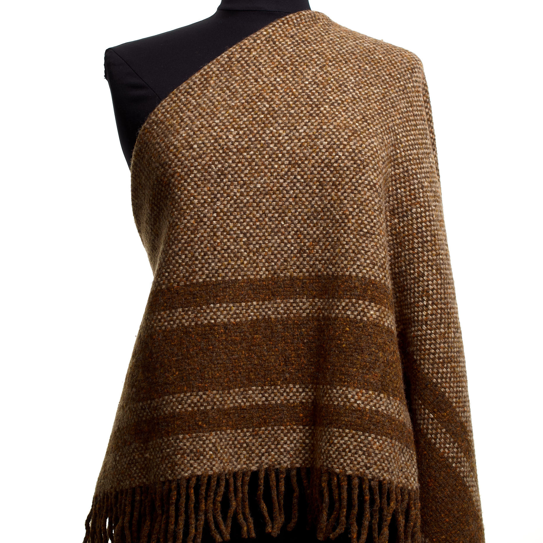 Твид, Шерсть Виргинская, Меланж, Toffee (F000042843) - Манекен