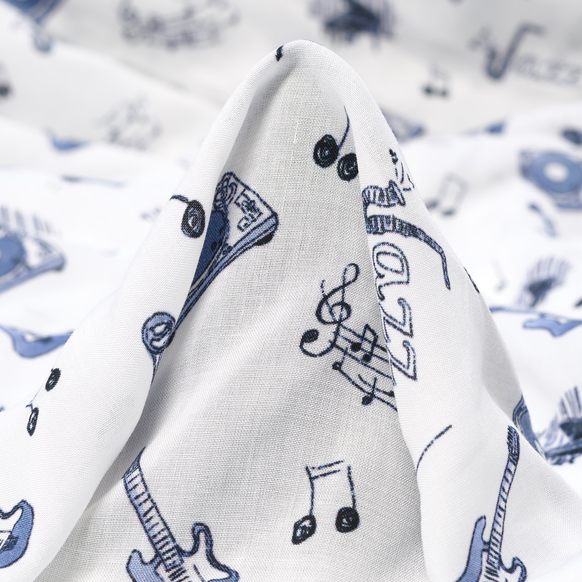 VISCOSE, PRINTED, ZEN BLUE (F000037997)