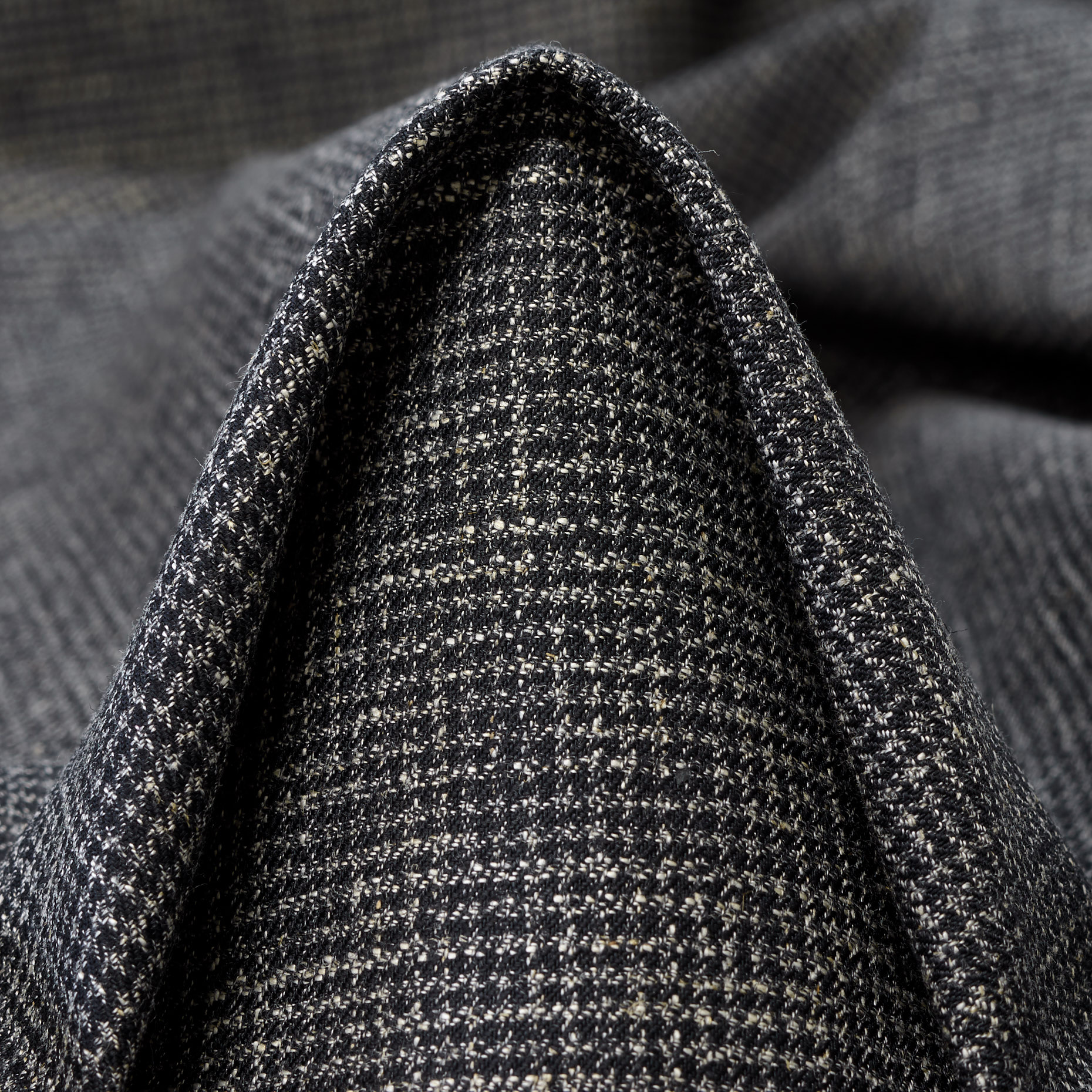 VIRGIN WOOL, LINEN BLEND, MICRO DESIGN, MOON ROCK (F000045028)