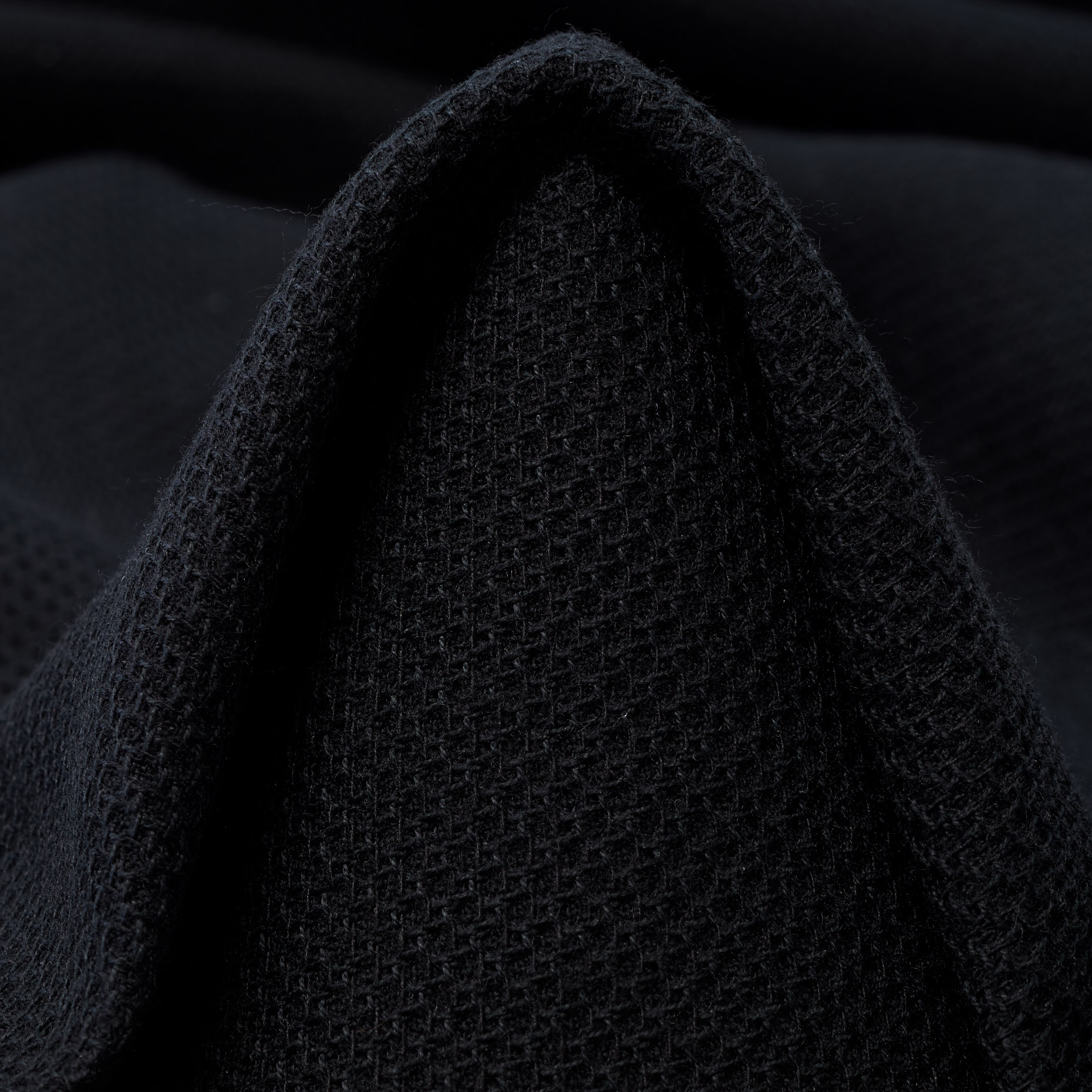 Wełna, Bawełna, Stretch, Raven Black (F000045092)