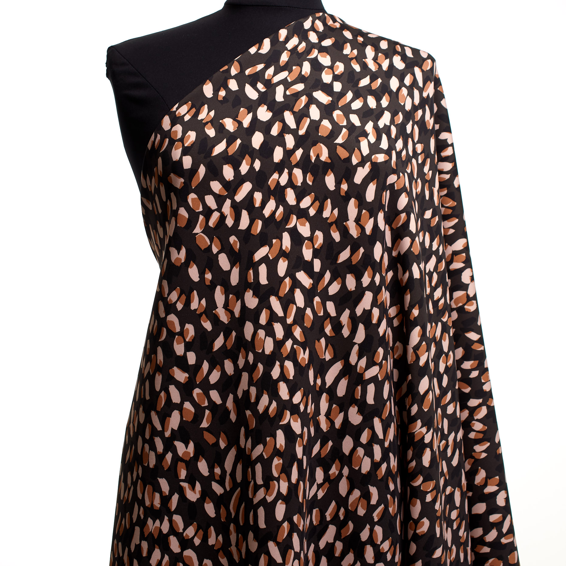 TECHNO JERSEY, PRINTED, GINGER SPICE&COFFEE BEAN (F000042750) - Mannequin