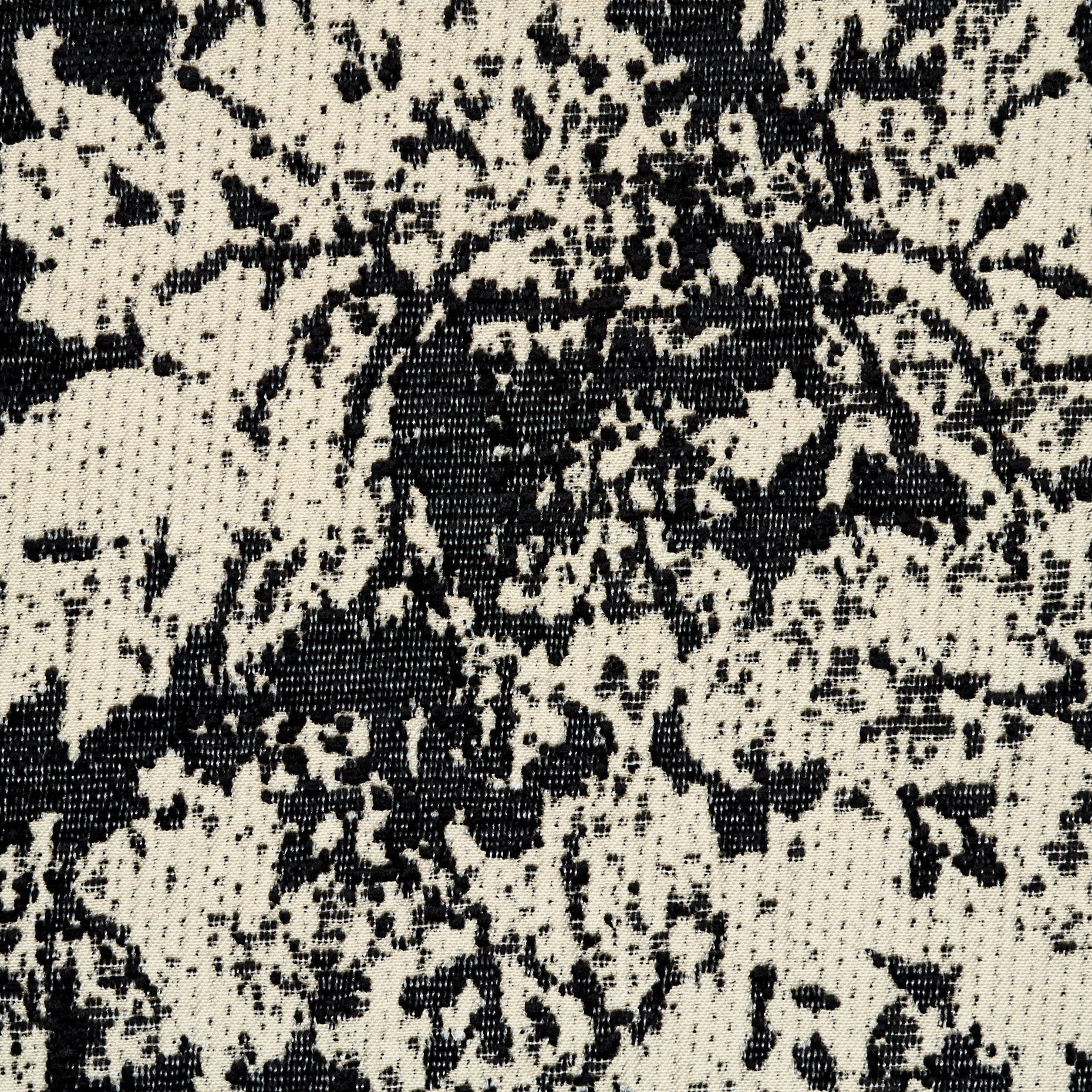 Jacquard, Floreale, Antique White&Raven Black (P000002870) - Trama