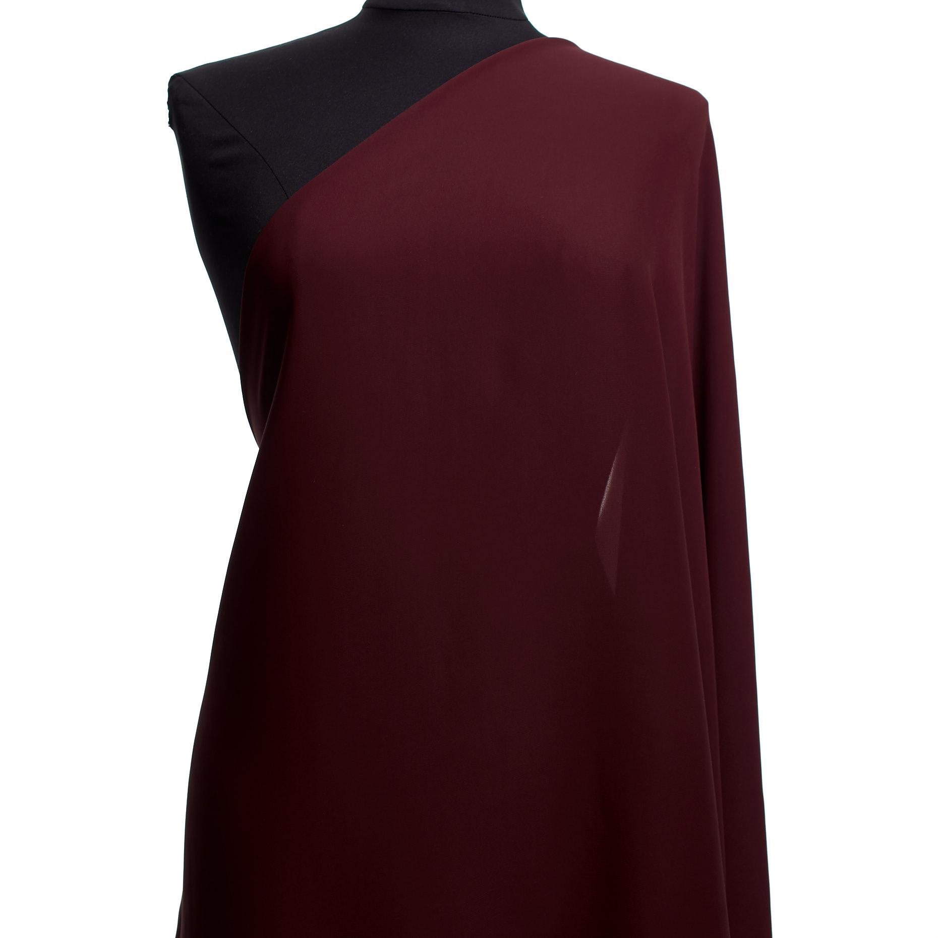 Crêpe, Viscosa, Trasparente, Tawny Port (F000042302) - Manichino