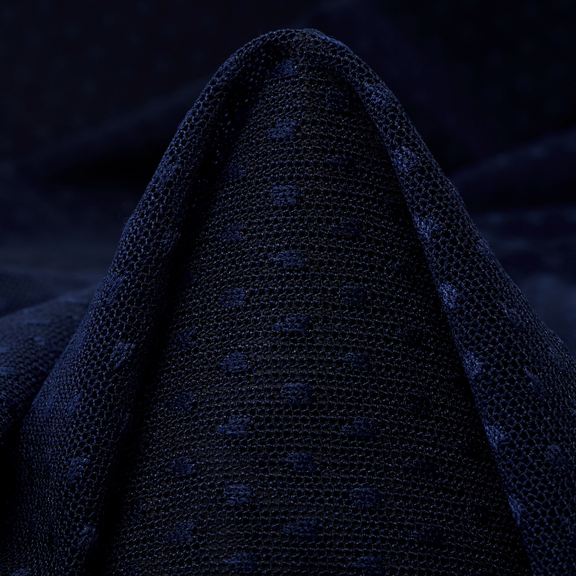 Tulle, Élastique, Pois, Blue Depths (F000041432)