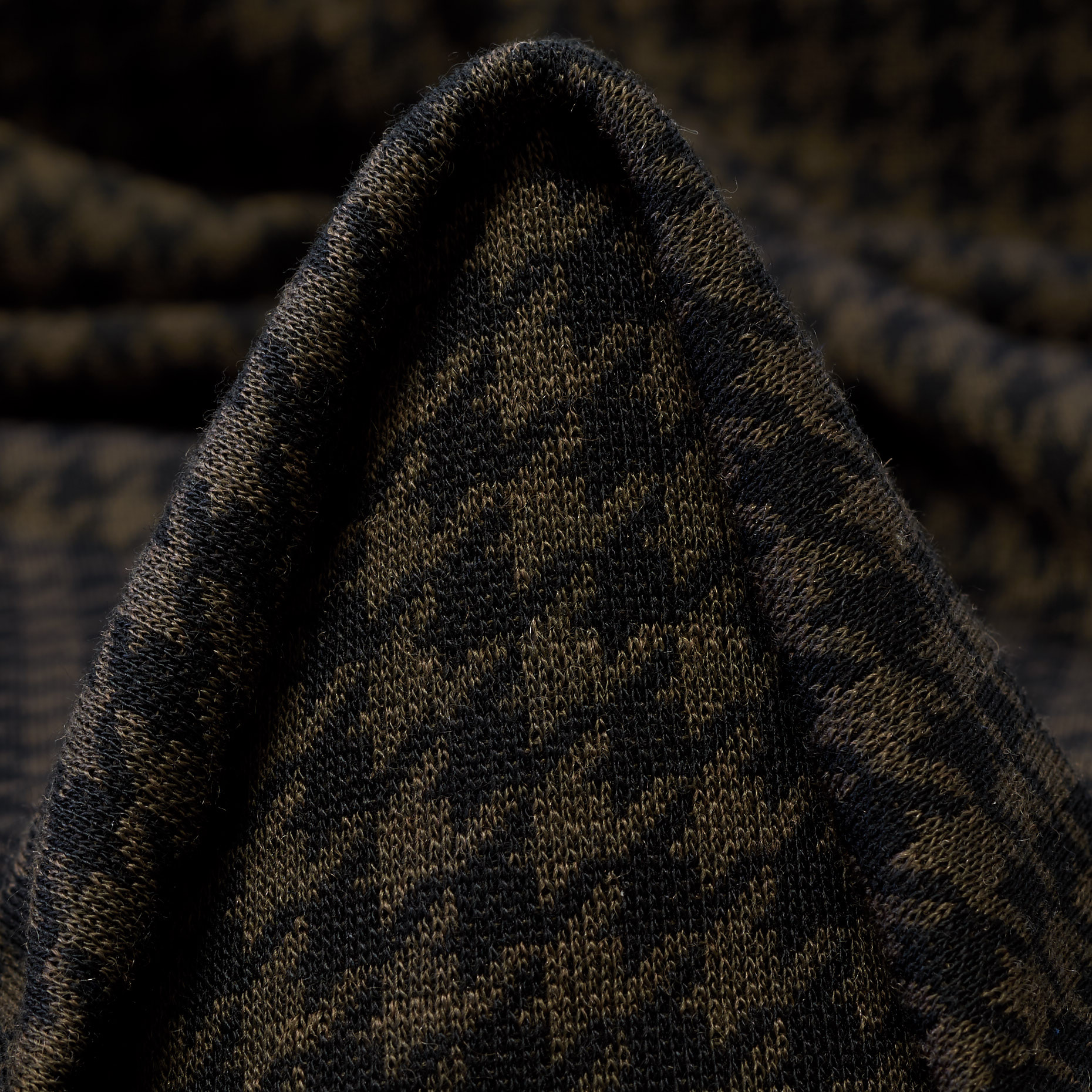 JERSEY, JACQUARD, WOOL BLEND, COFFEE QUARTZ&JET BLACK (F000044222)