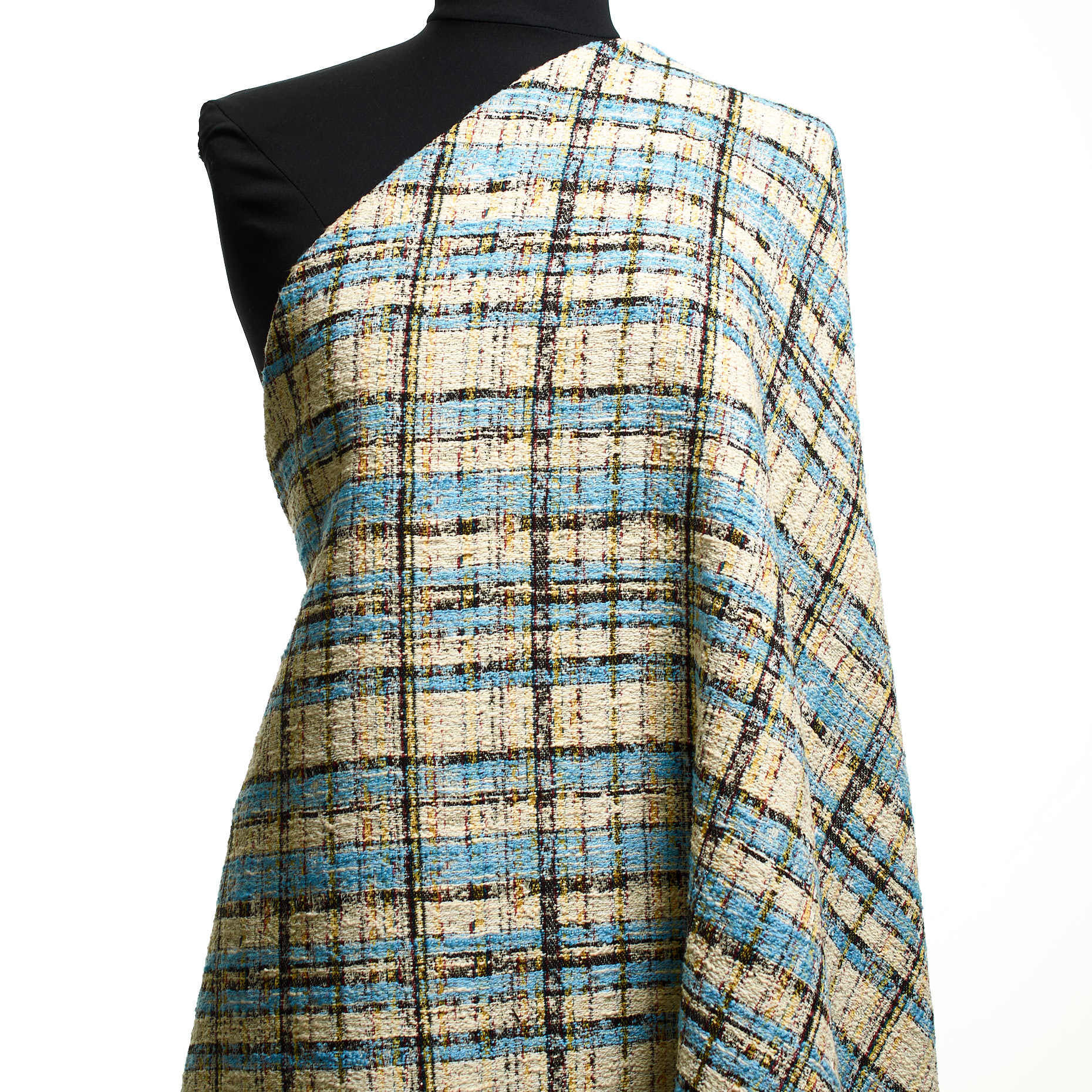 BOUCLÉ, CHANEL, COTTON, ANTIQUE WHITE&TROPICAL BREEZE (F000047012) - Mannequin