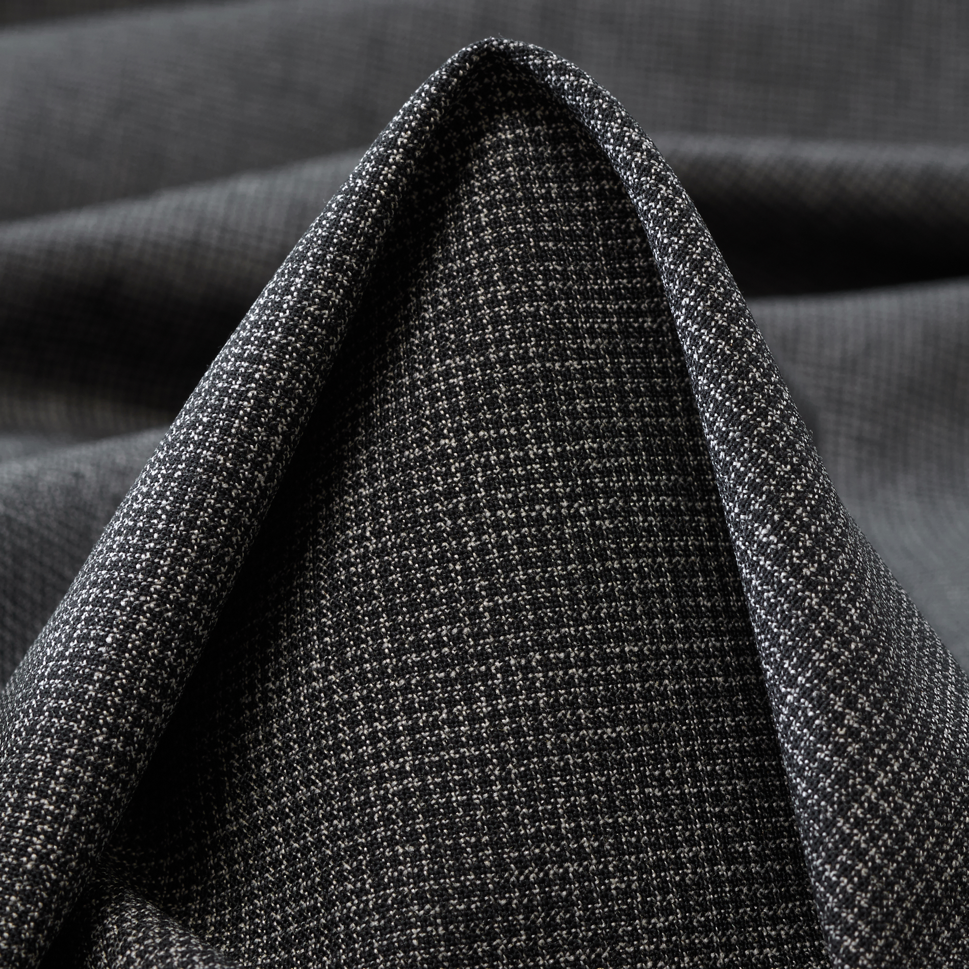 WOOL BLEND, MICRO DESIGN, MELANGE, EBONY (F000034692)