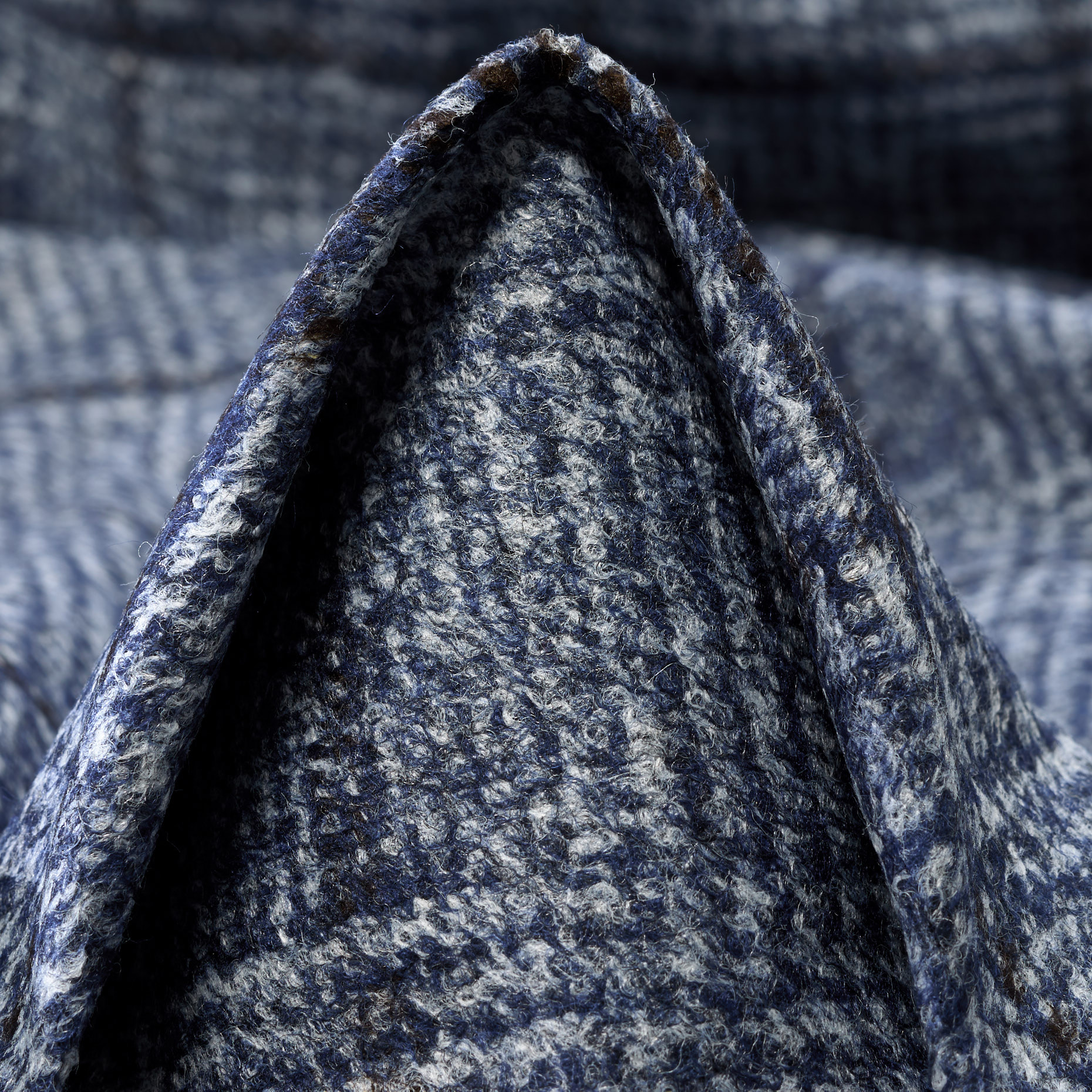 Jersey, Wolle Mix, Karo, Blue Indigo&Vaporous Gray (F000044785)