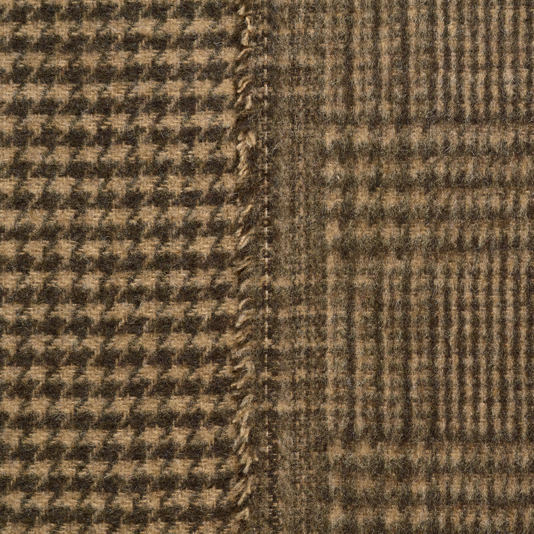 Double, Mieszanka wełny, Ramy, Affogato&Chocolate Brown (F000047671) - Tkana