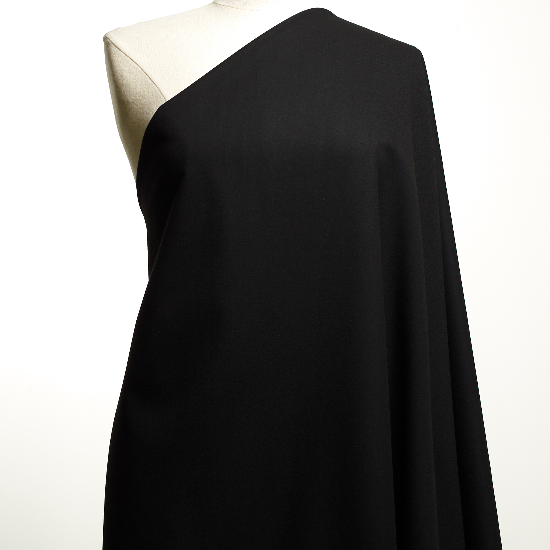 VISCOSE BLEND, ELASTIC, RAVEN BLACK (F000029870) - Mannequin