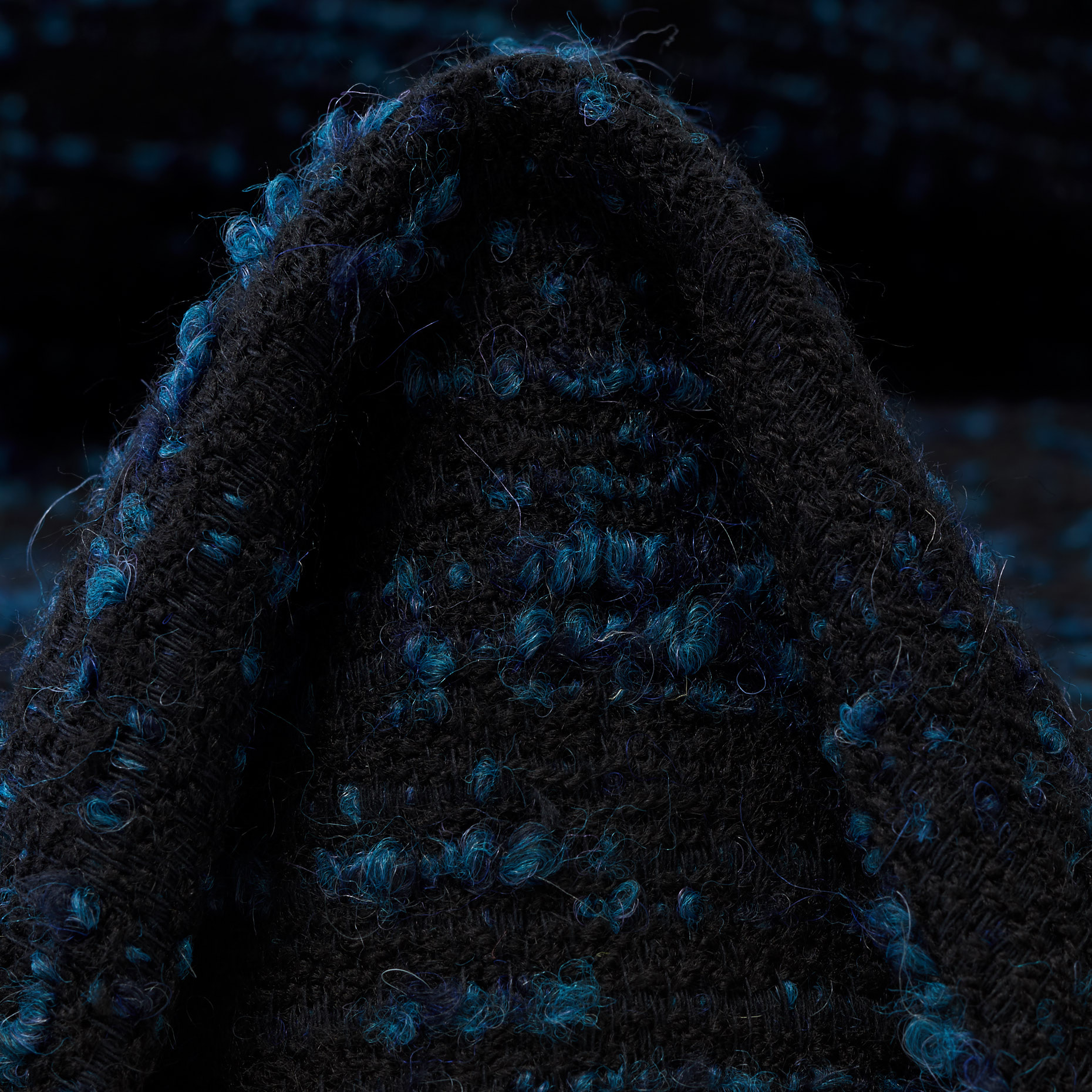 Букле, Хлопок Смесовый, Deep Lagoon&Black (F000022954)