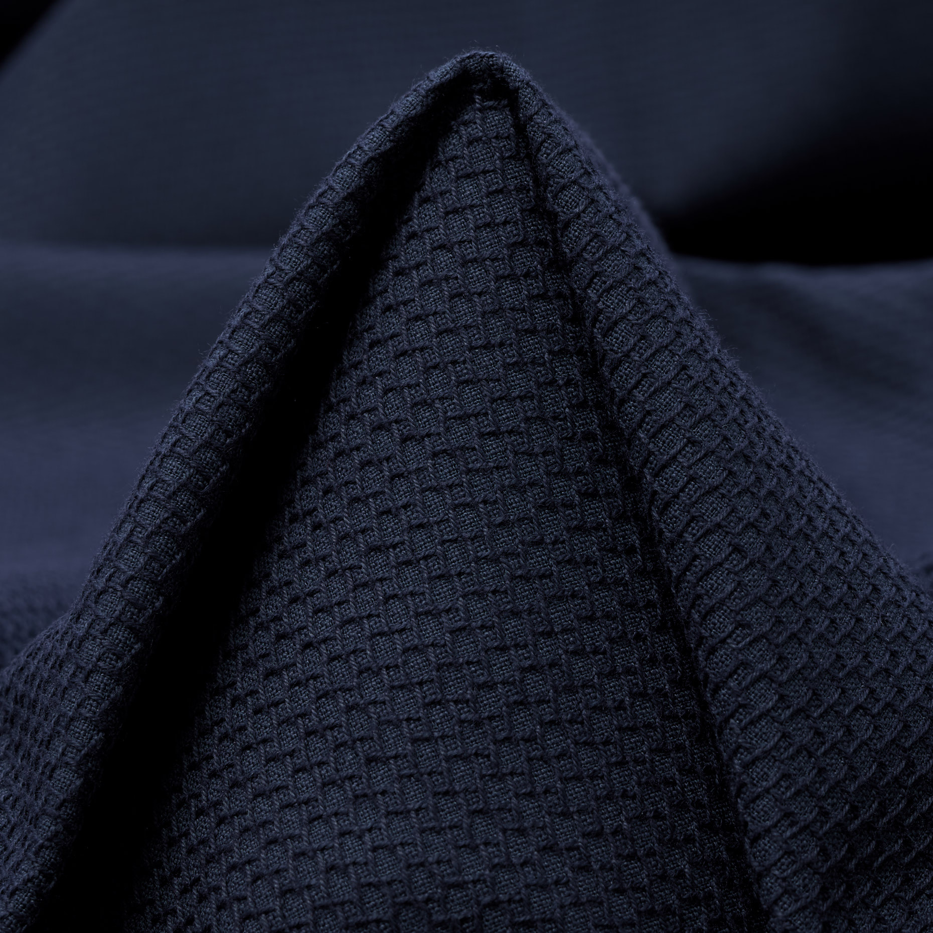 COTTON, ELASTIC, STRUCTURE, DARK BLUE (F000038500)