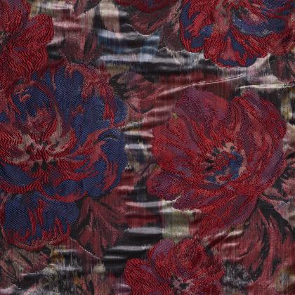 Jacquard, Floreal, Brillante, Dusty Carmine (P2-0001420) - Tejido