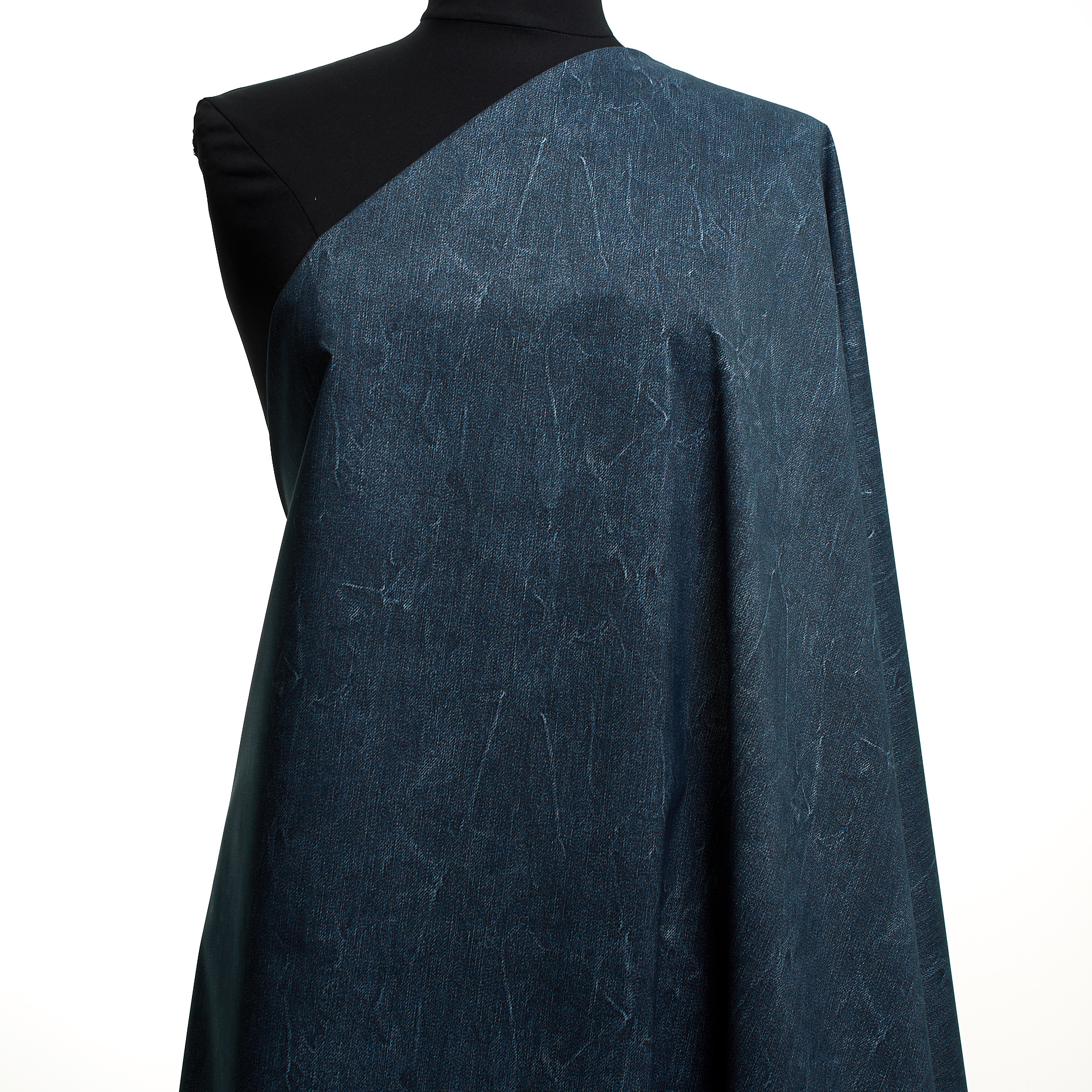 WATER REPELLENT QUALITY, DENIM PRINT, INDIGO BLUE (F000026963) - Mannequin