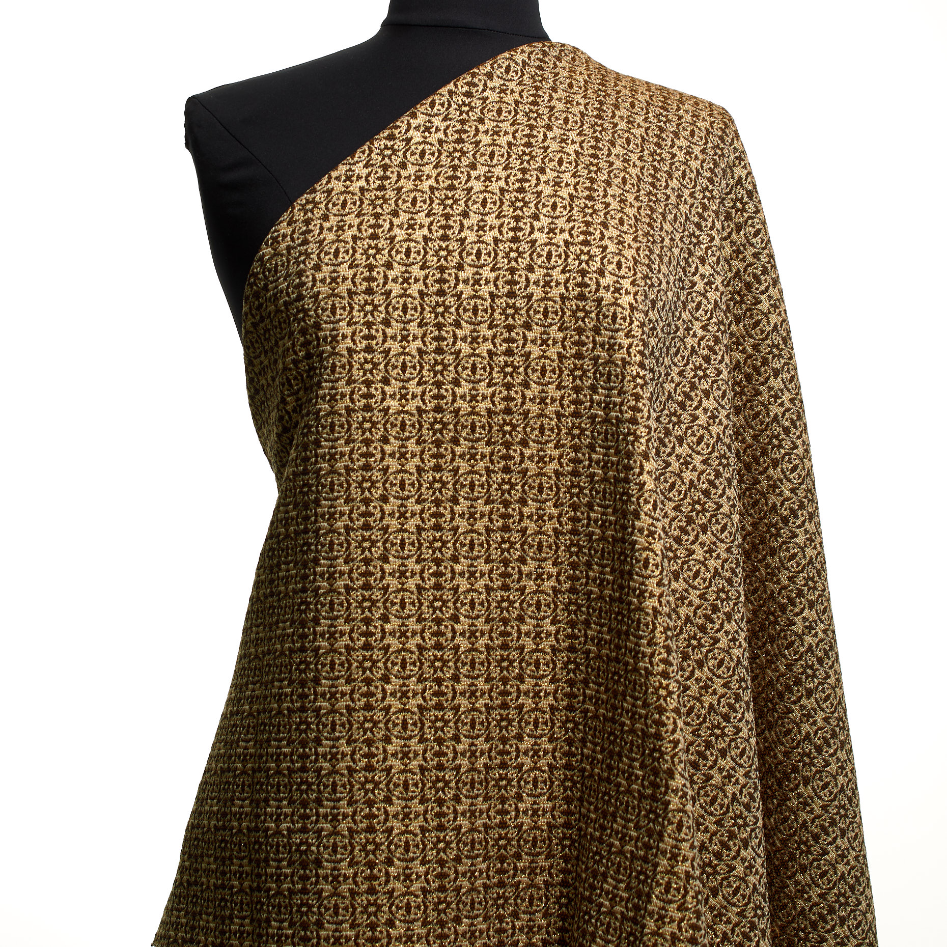 JACQUARD, COTTON, LUREX, GILDED BEIGE&COCOA (P000003340) - Mannequin