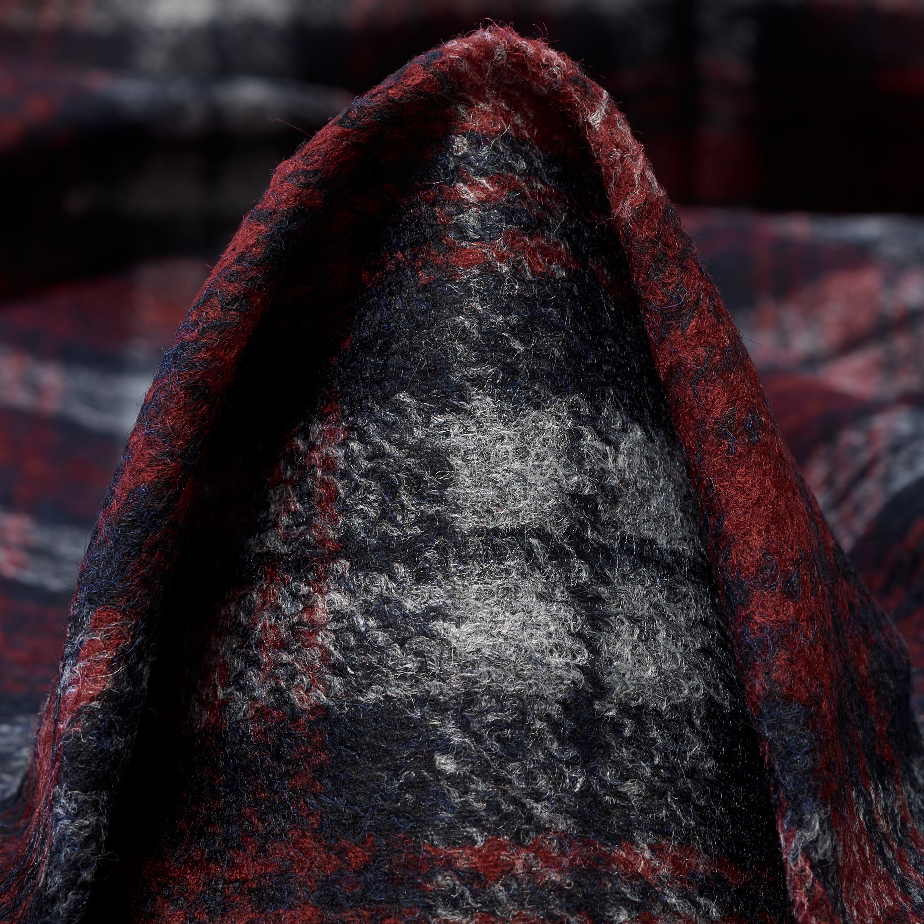 Jersey, Mélange de Laine, Cadre, Anthracite&Merlot (F000044979)