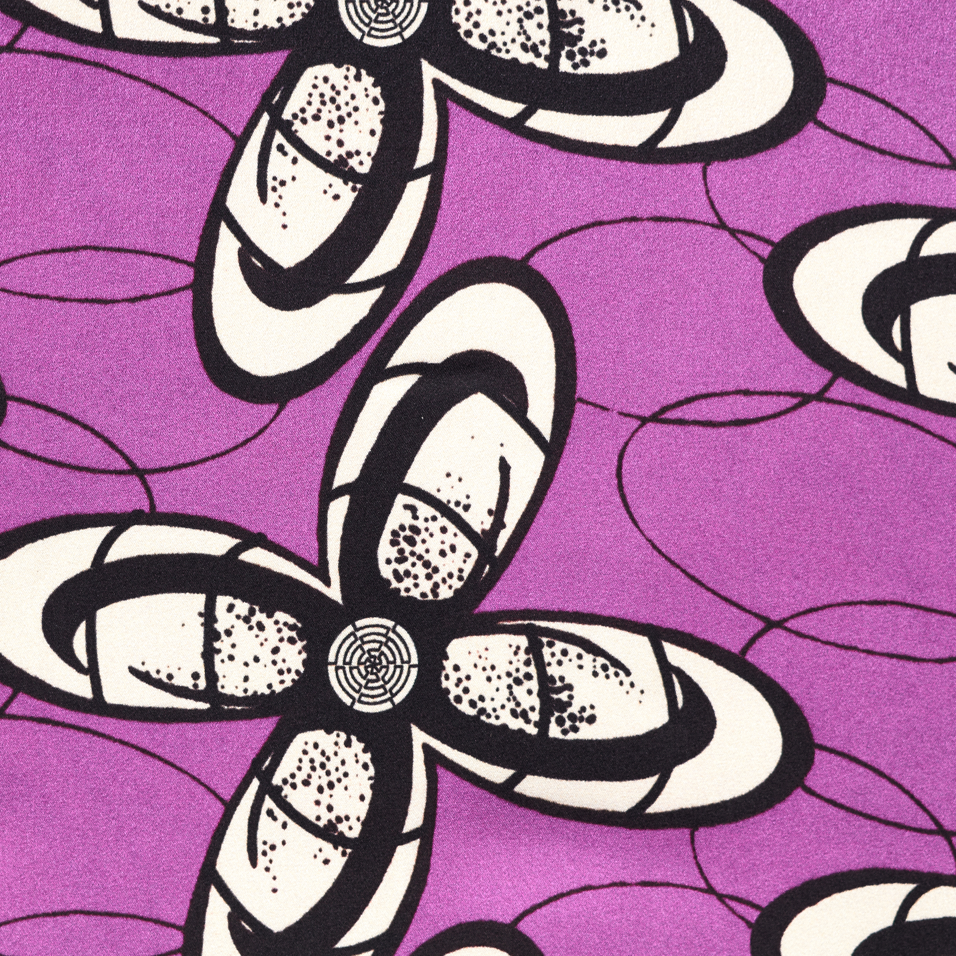 Шелк, Сатин, Принт, Real Purple (F000032029) - Ткань