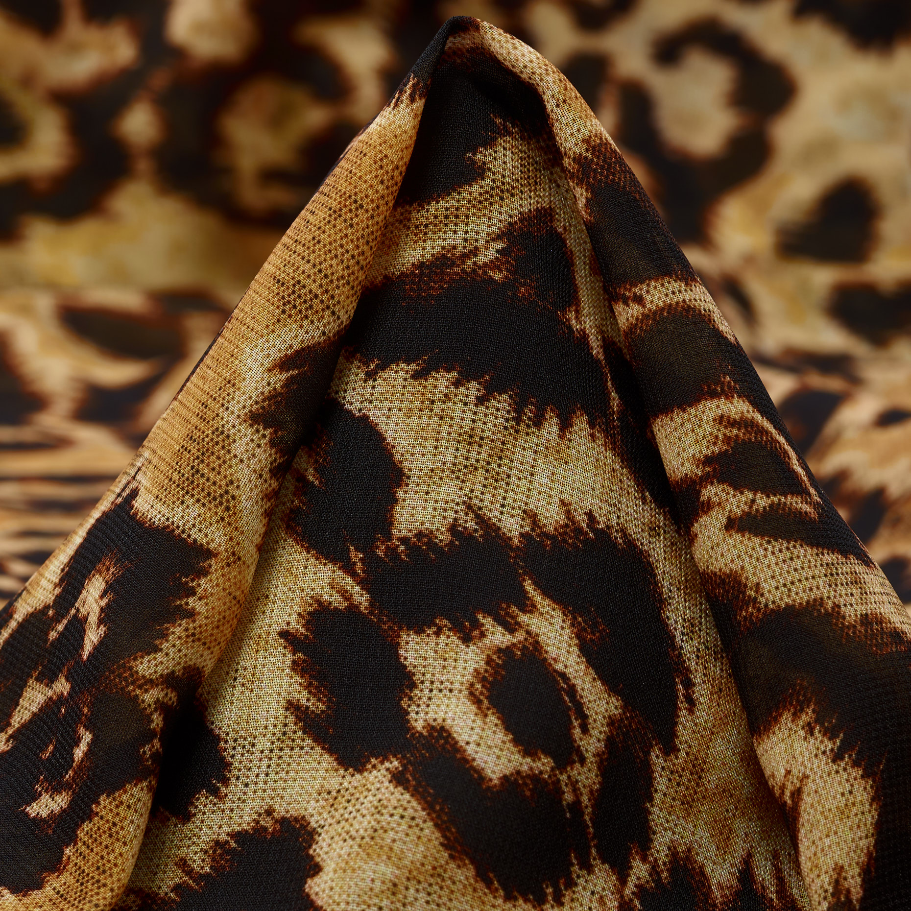 Voile, Stampato, Mocca&Desert Sun