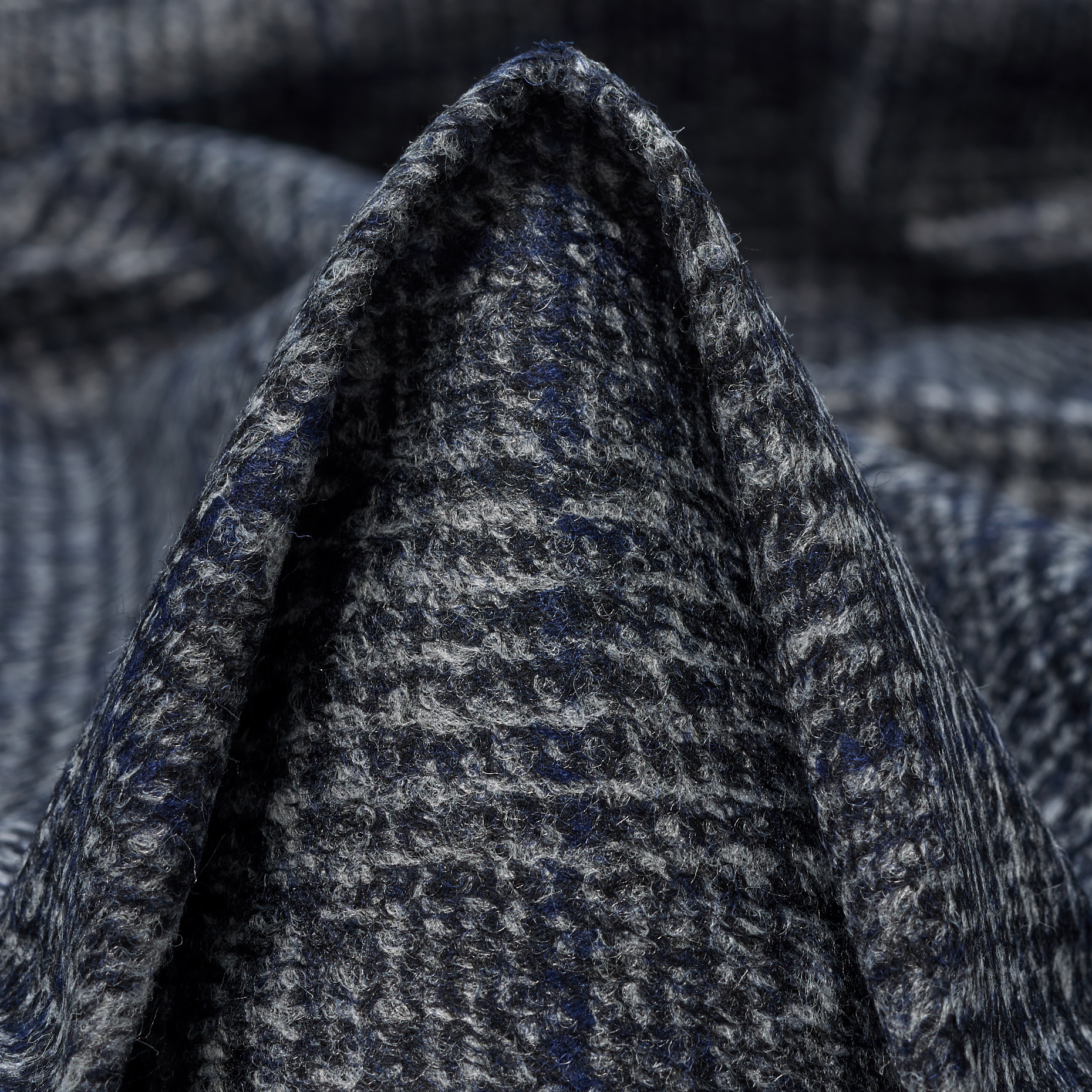 Jersey, Lana Cotta, Quadro, Anthracite&Skipper Blue (F000047408)