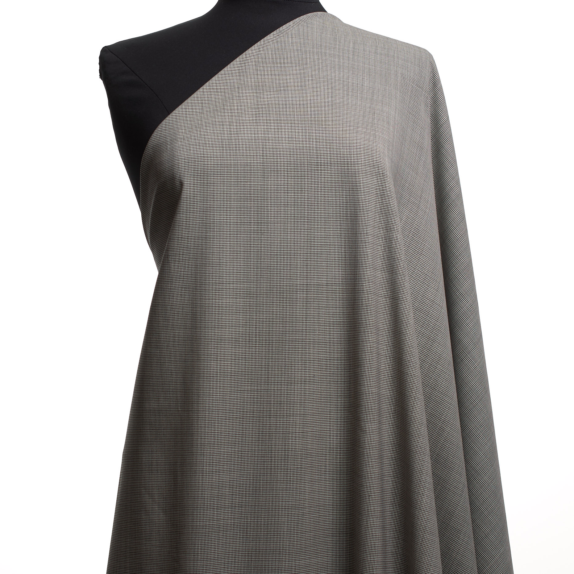 FINE WOOL, ELASTIC, HOUNDSTOOTH, RAVEN BLACK&IVORY (F000038448) - Mannequin