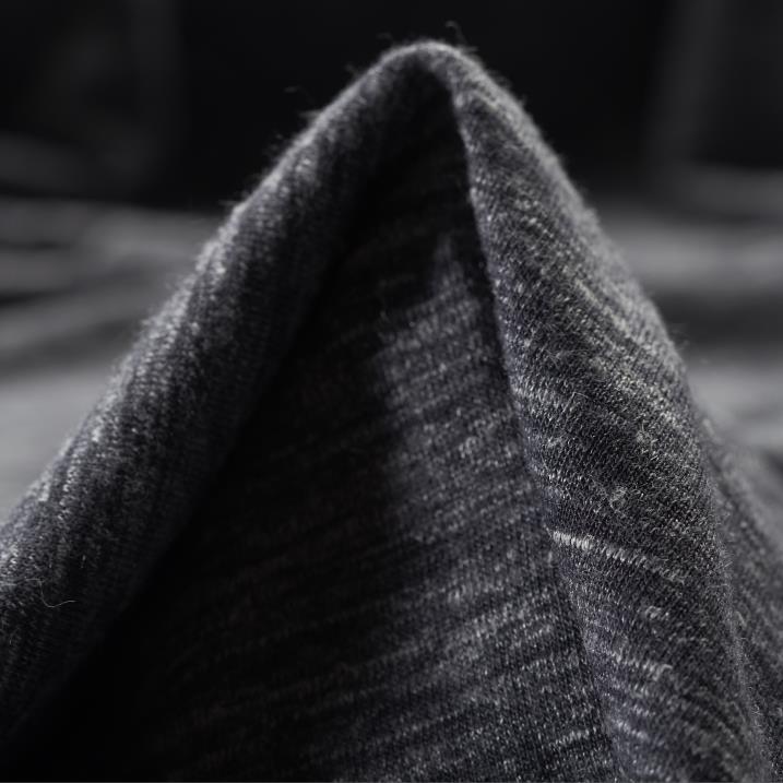 Одиночный Джерси, Шерсть, Меланж, Asphalt (F000030536)