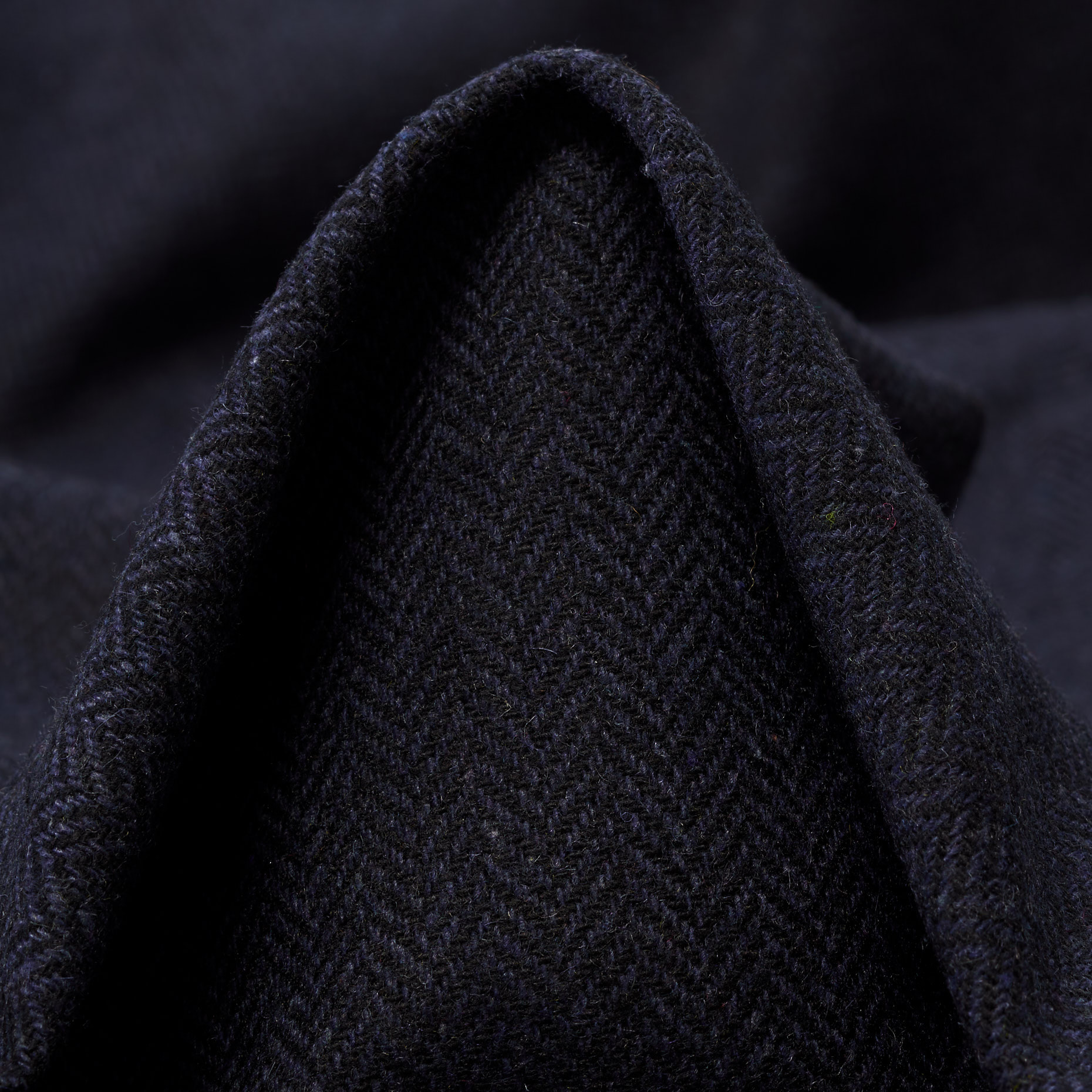 WOOL BLEND, HERRINGBONE, RAVEN BLACK&PARISIAN NIGHT (F000036538)