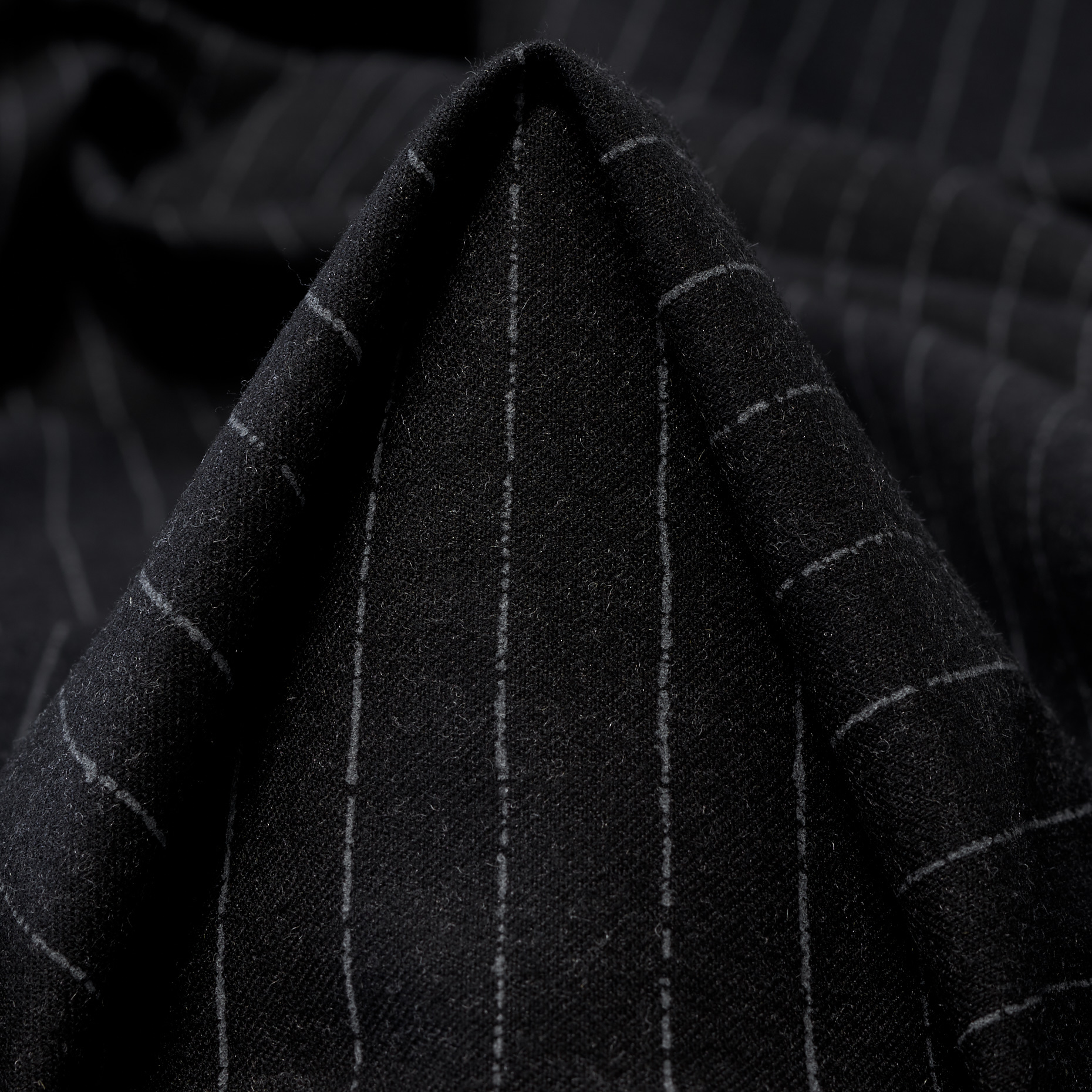 VISCOSE BLEND, ELASTIC, PINSTRIPES, GHOST GRAY (F000020940)