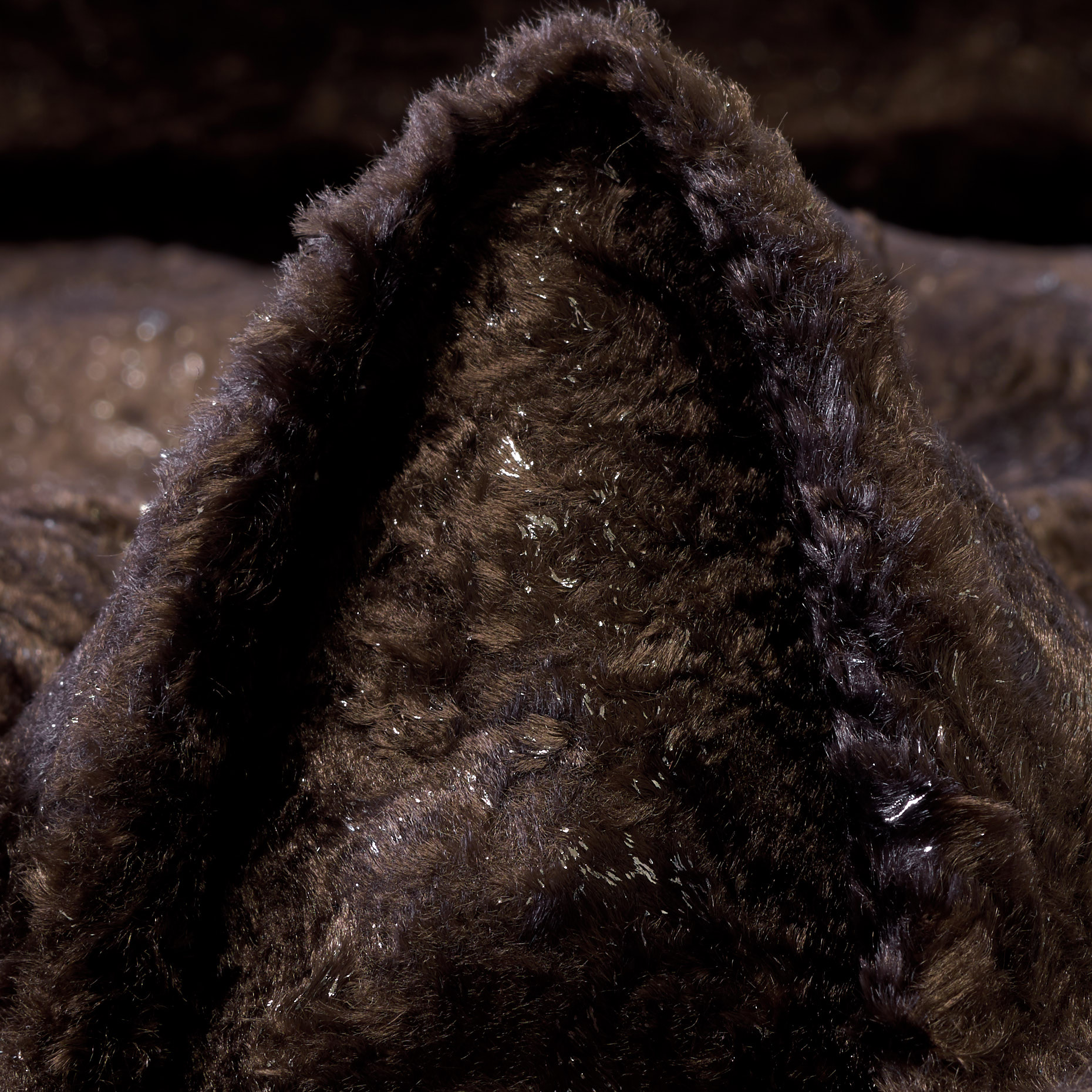 Fake Fur, Viscose Cotton, Persian Fur, Mocca&Silver (F000041553)