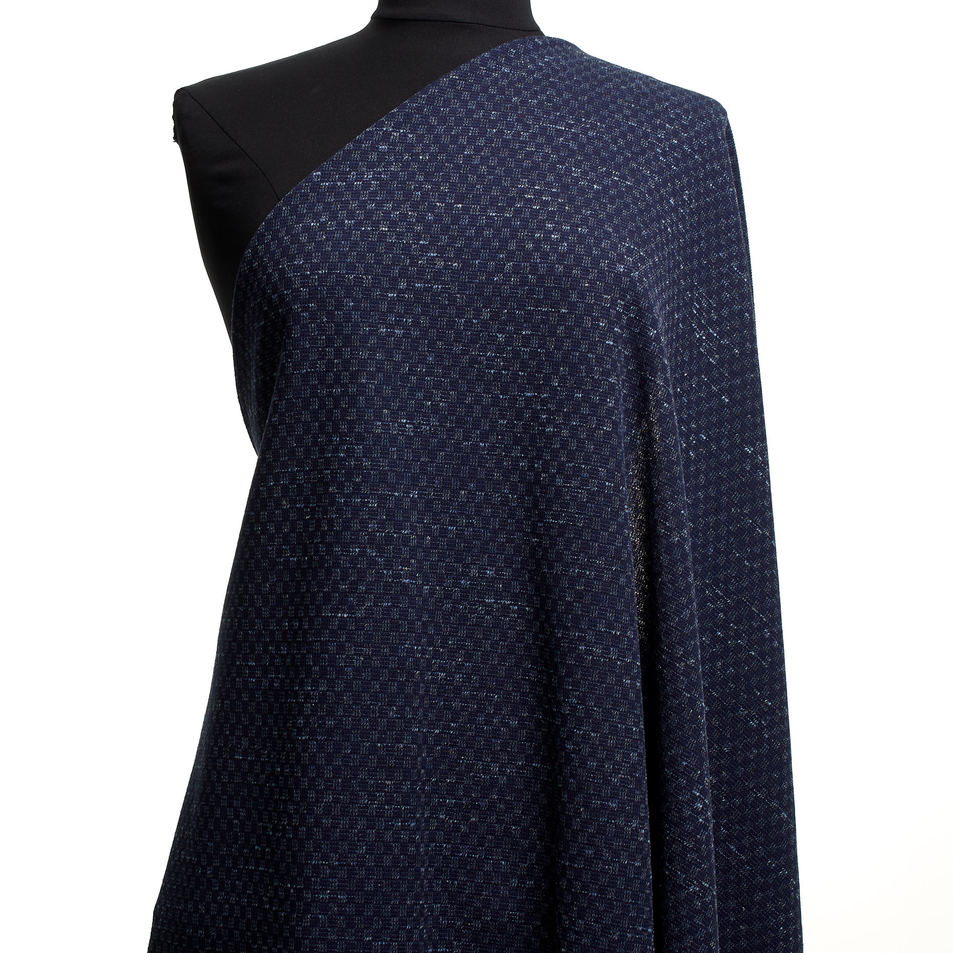 Трикотаж, Жаккард , Хлопок, Mood Indigo (F000045130) - Манекен