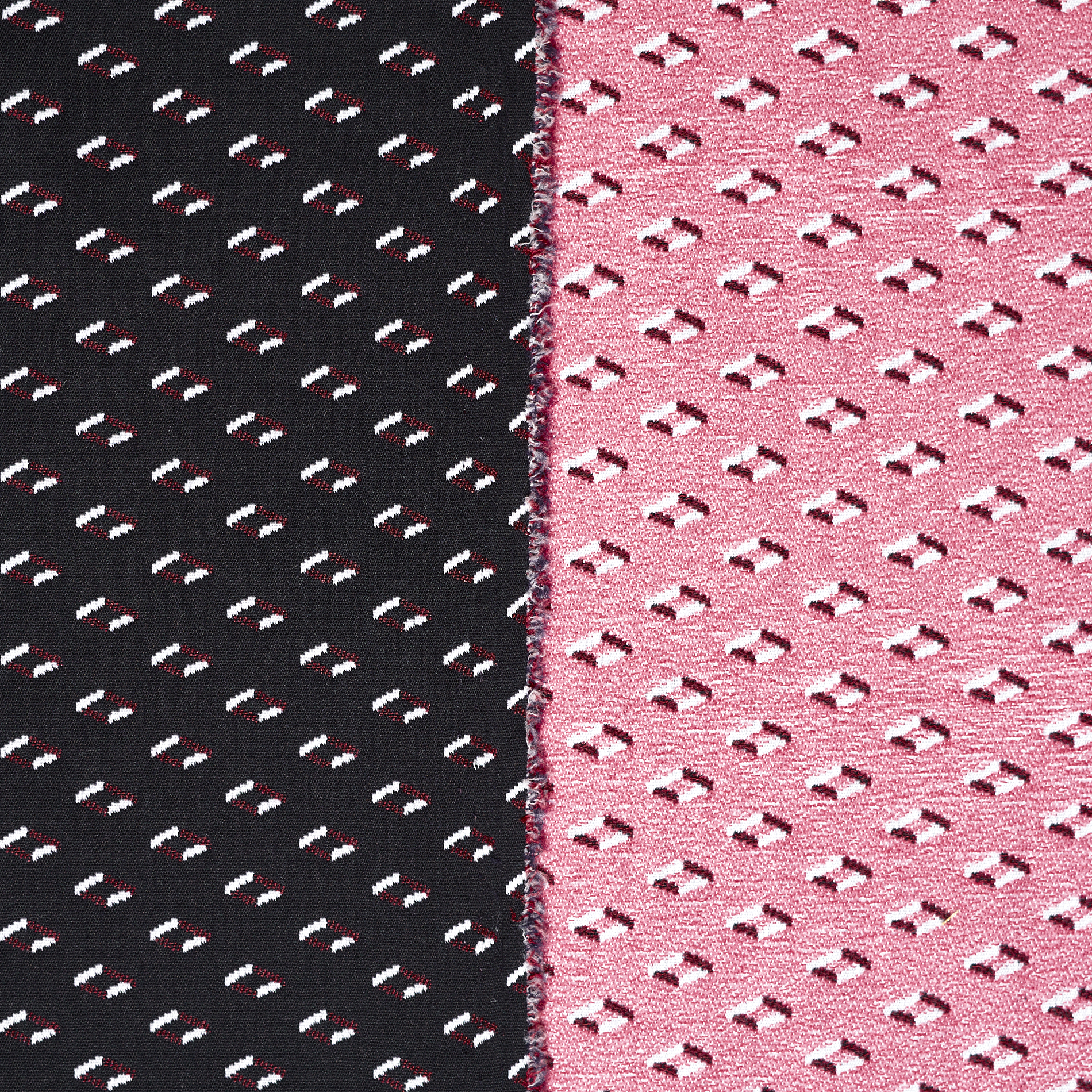 Żakard, Bawełna, Stretch, Ruby Wine&Raven Black (F000035320) - Tkana