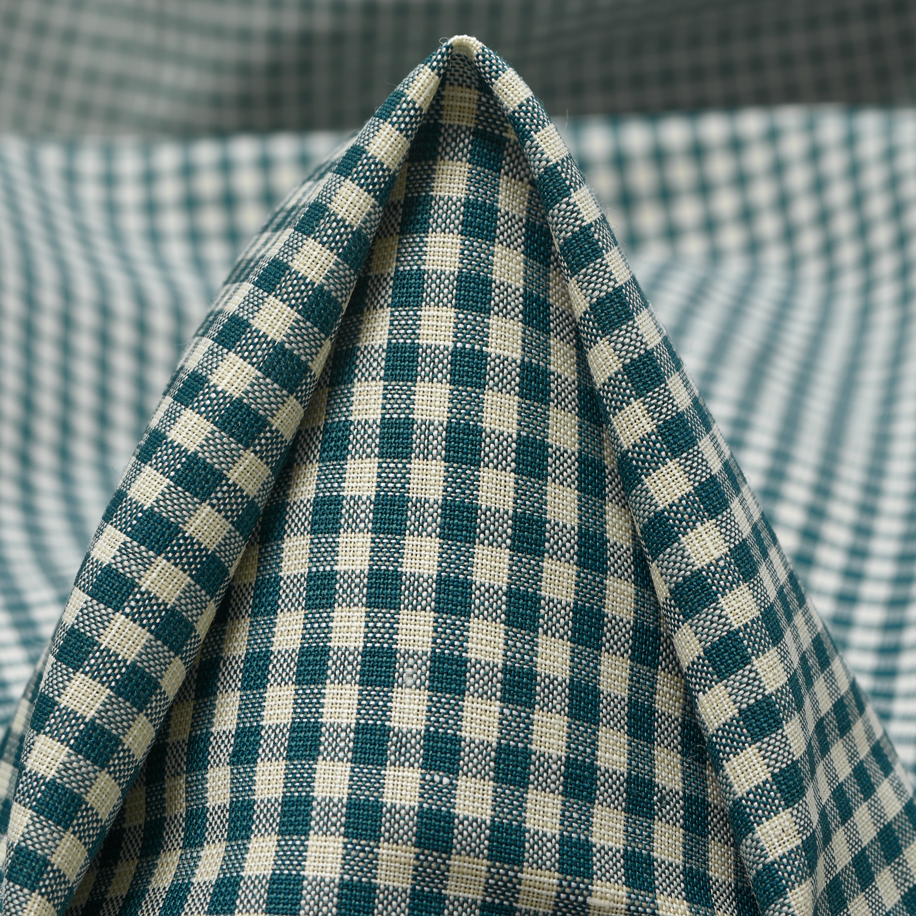 VIRGIN WOOL, LINEN BLEND, EVERGLADE (F000013075)