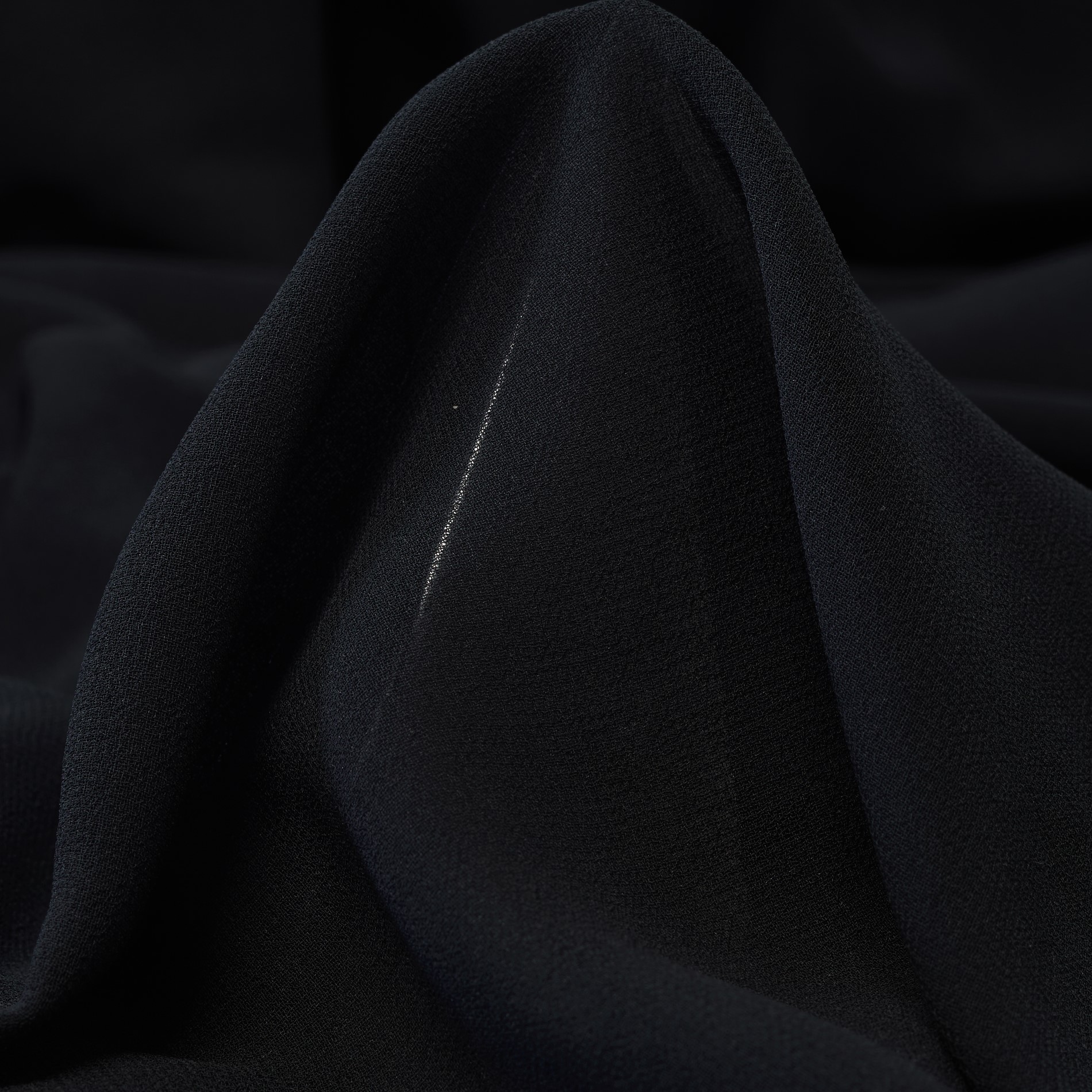 CRÊPE, TRANSPARENT, RAVEN BLACK (F000032305)