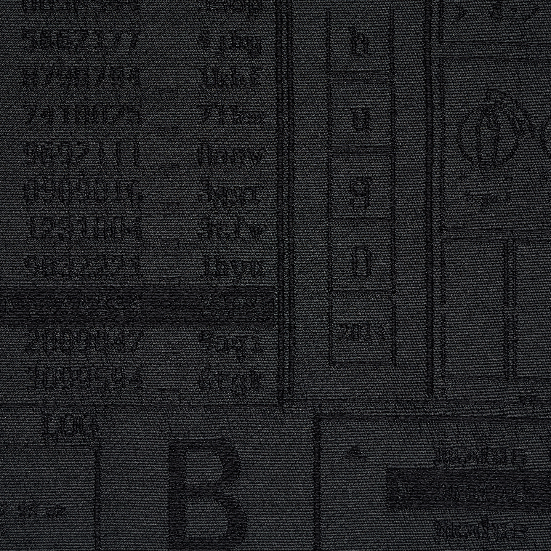 Podwójny żakard, Mieszanka wełny, Raven Black (F000019903) - Tkana