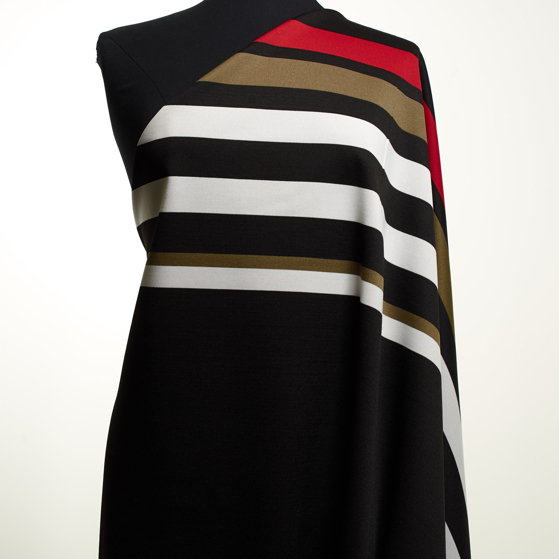 Трикотаж, Taupe&Red&White (F000032998) - Манекен