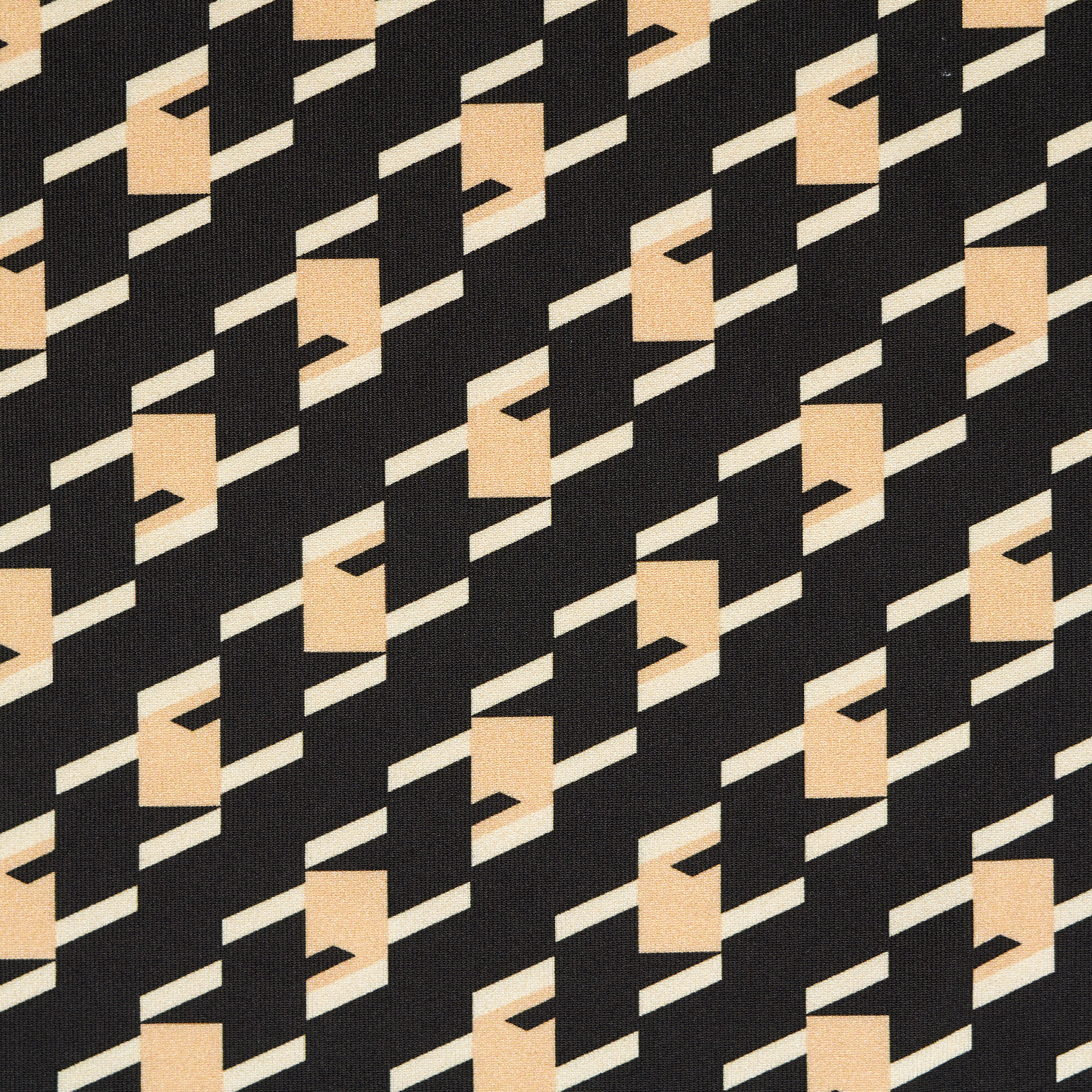 Techno Jersey, Stampato, Alta Elasticità, Jet Black&Shell (F000046455) - Trama