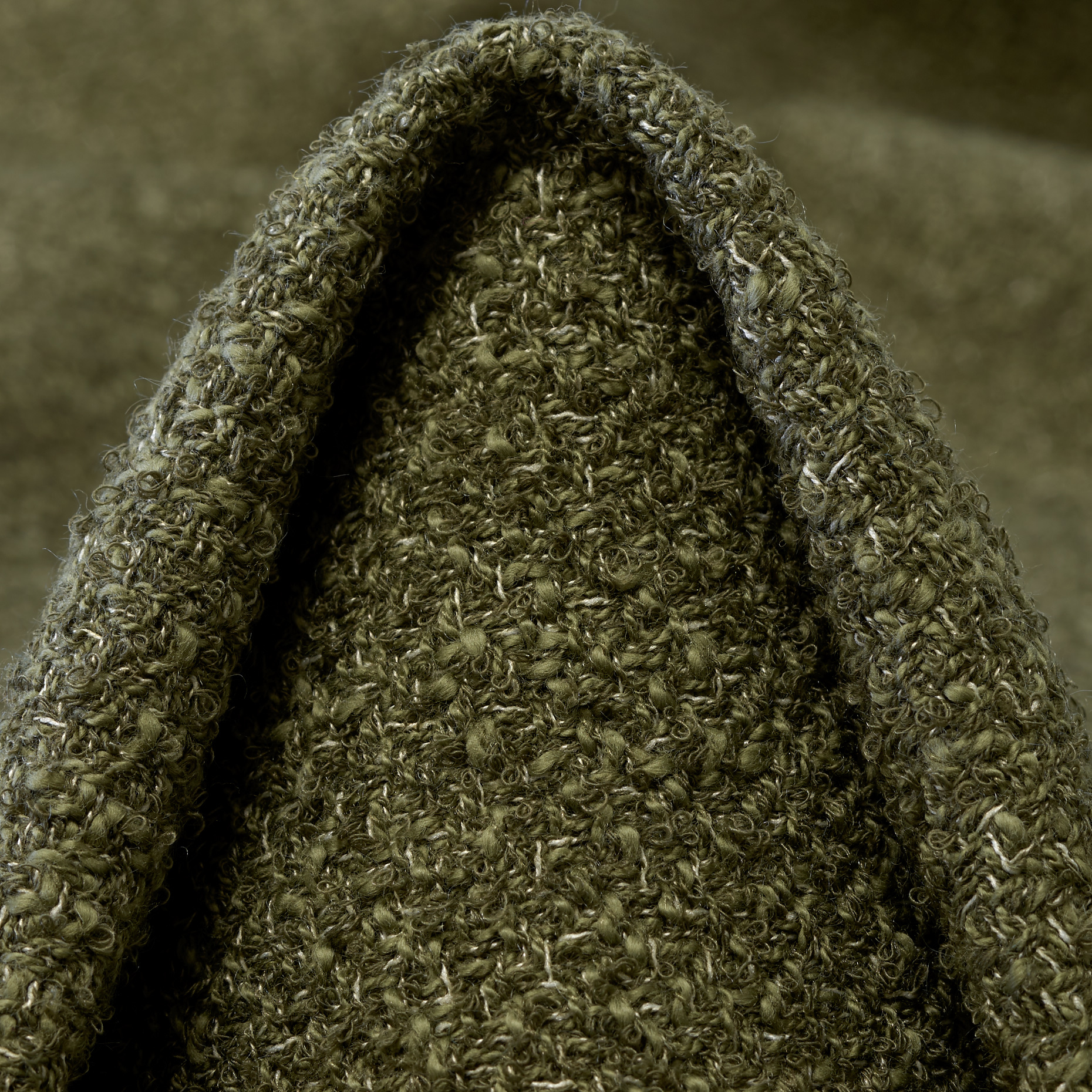 BOUCLÉ, COTTON BLEND, MELANGE, FOUR LEAF CLOVER (F000047855)