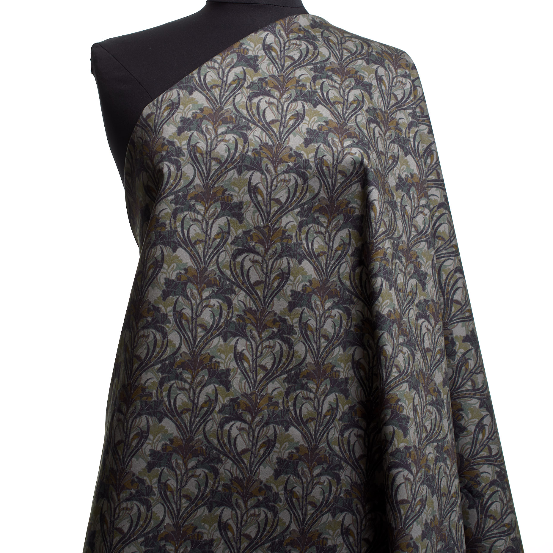 Твил, Хлопок, Цветы, Forest Fog (P000002060) - Манекен