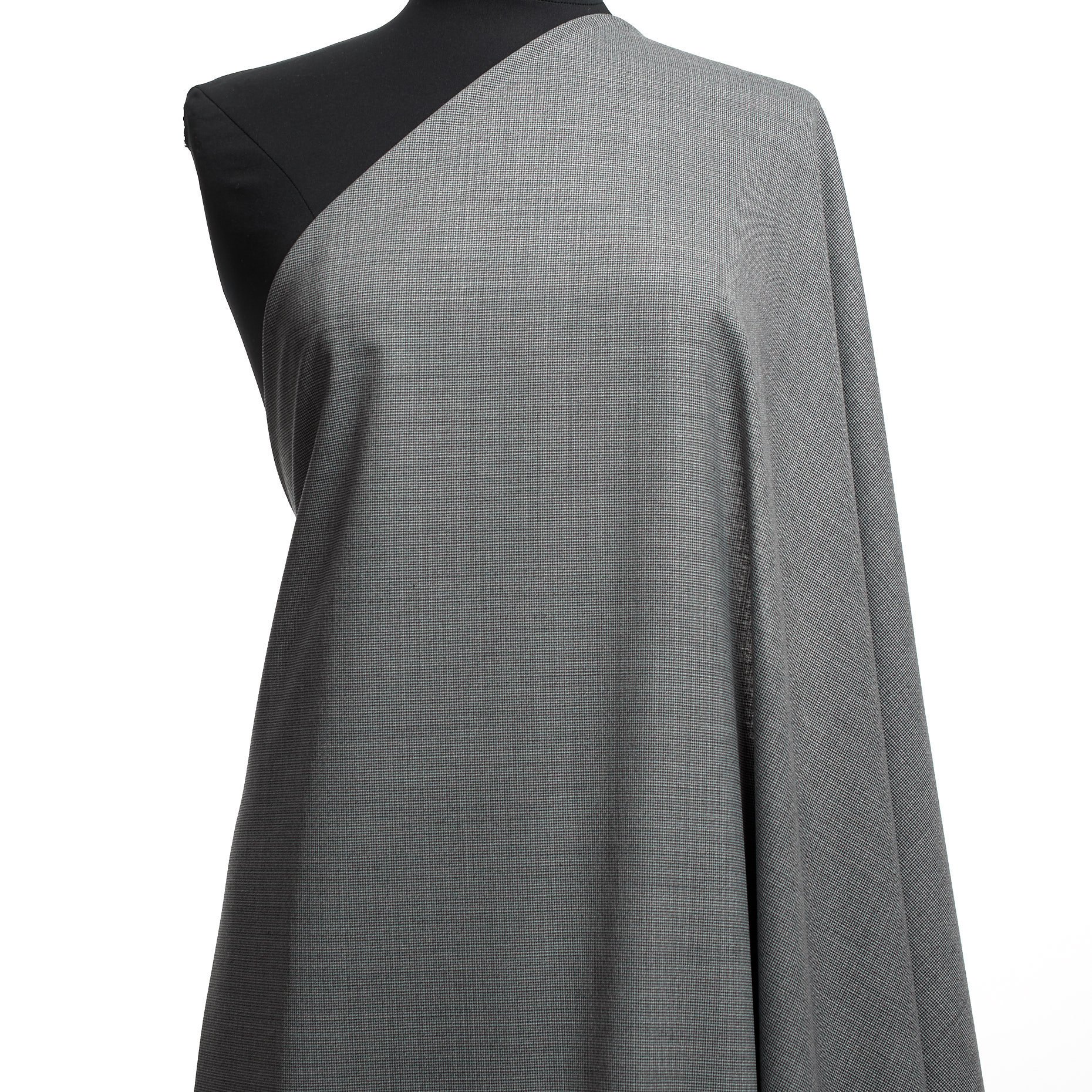 WOOL BLEND, ELASTIC, MICRO DESIGN, STEEL GRAY (F000037859) - Mannequin