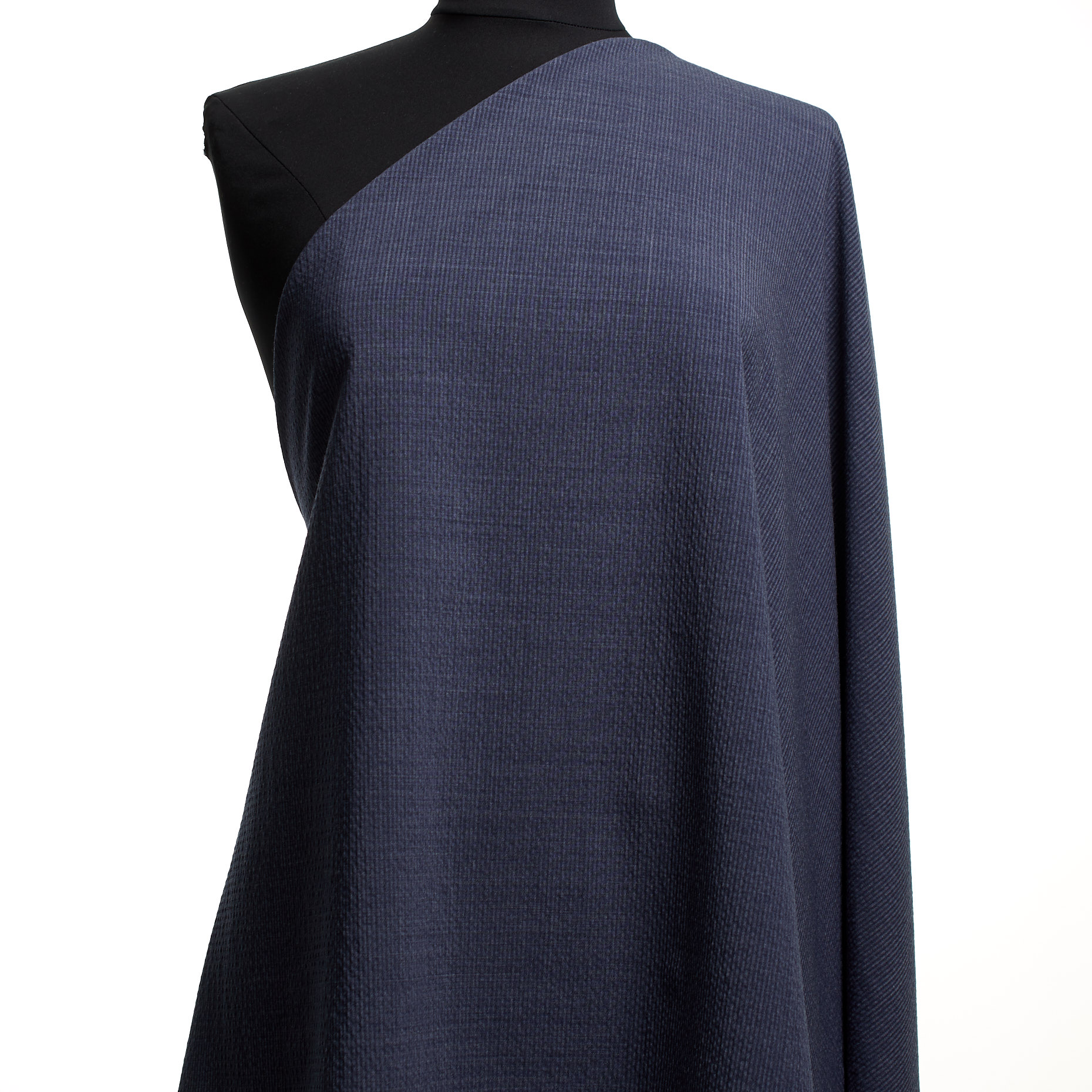 SEERSUCKER, WOOL, ELASTIC, BLUE INDIGO (F000044478) - Mannequin