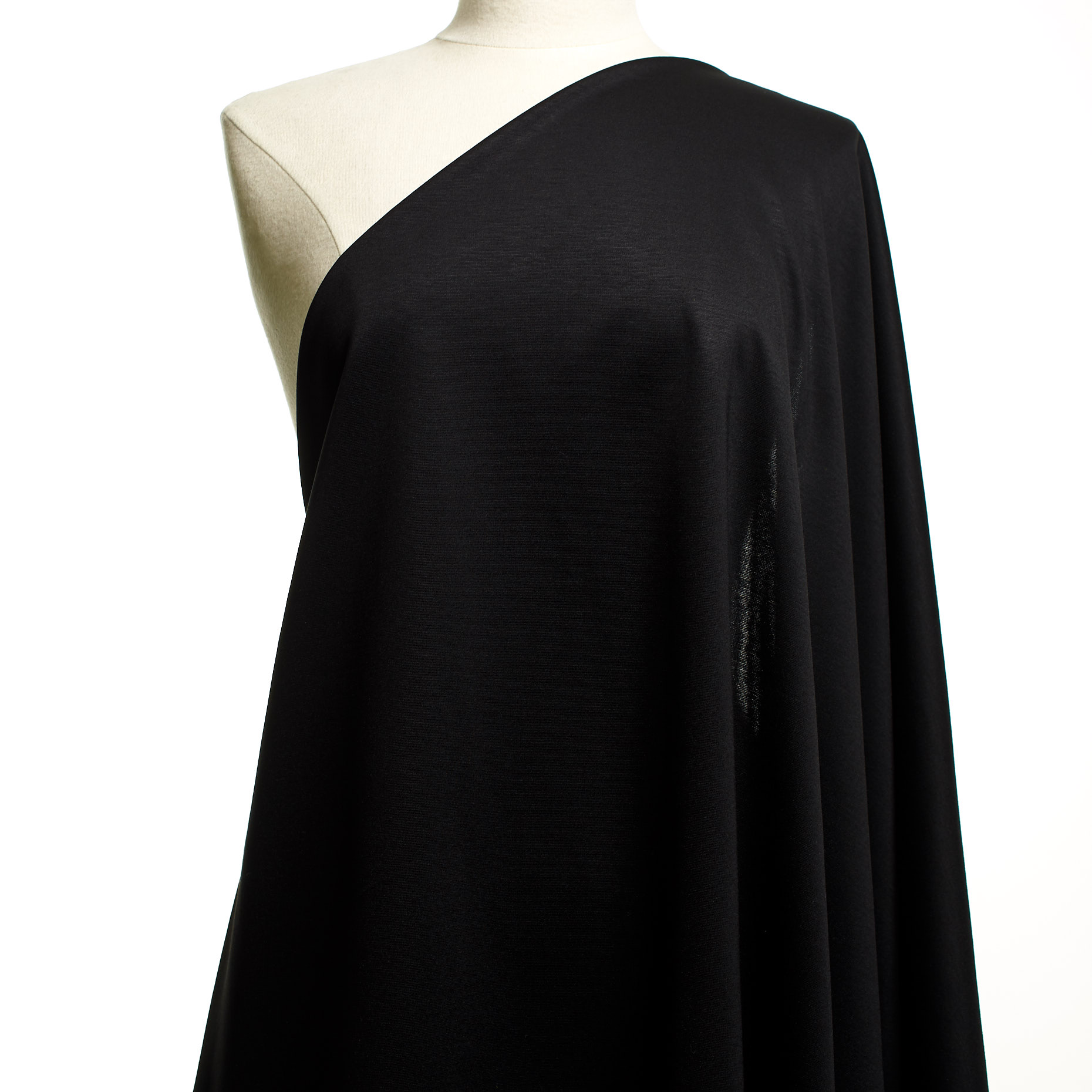 Jersey, Viscosa, Stretch, Raven Black (F000046450) - Manichino