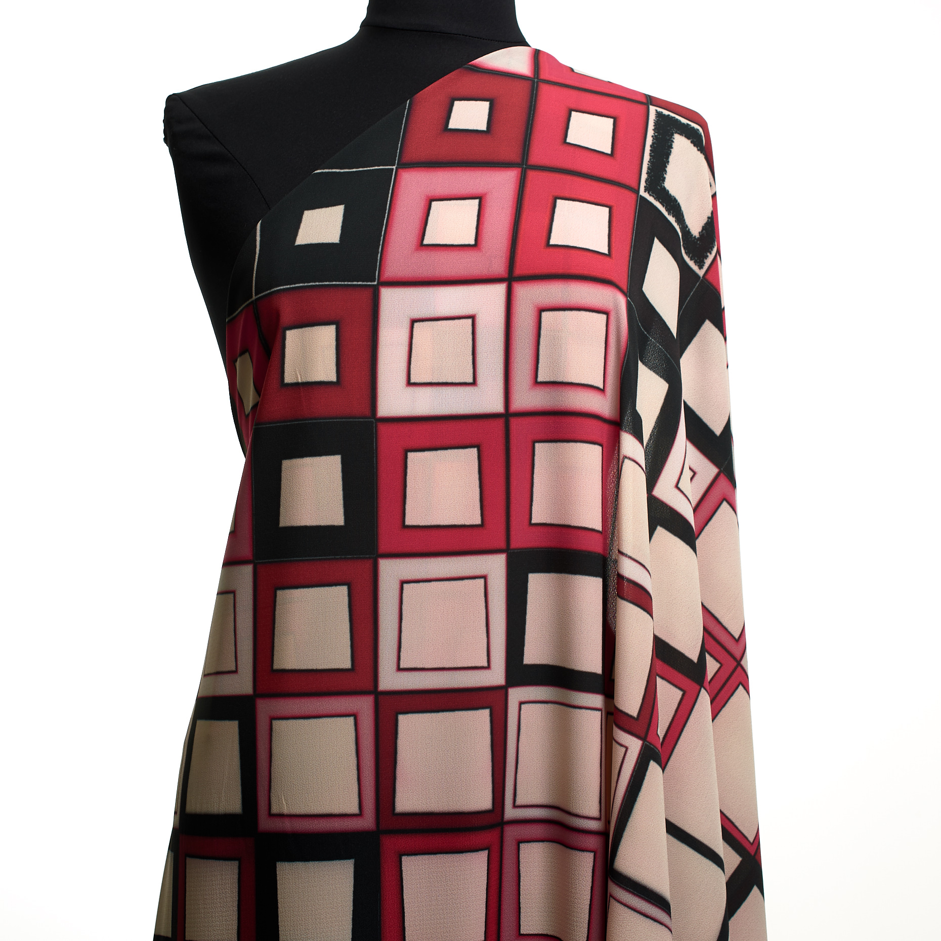 CRÊPE DE CHINE, PRINTED, MAUVE CHALK (F000031258) - Mannequin