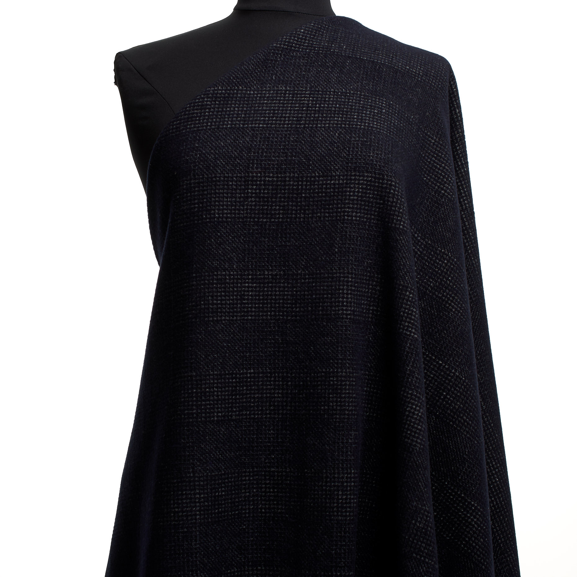 WOOL, COTTON BLEND, MICRO DESIGN, JET BLACK (F000045243) - Mannequin
