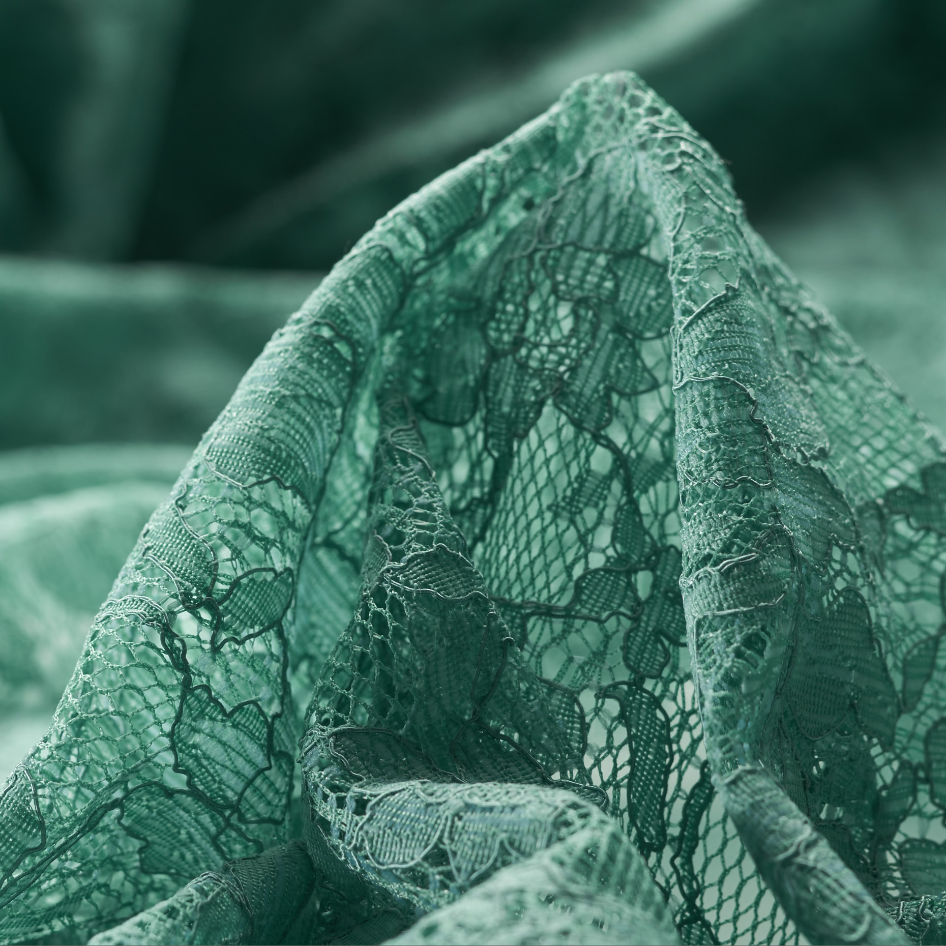LACE, POLYAMID, FLORAL, JADE (F000024312)